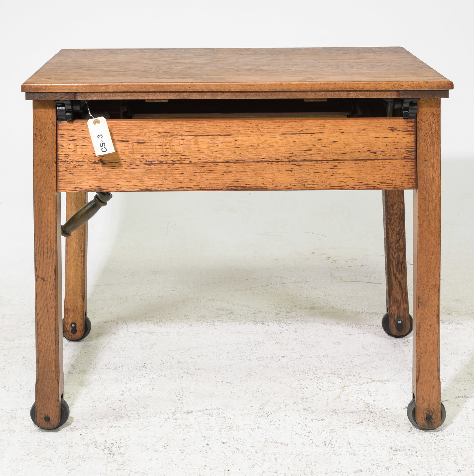 American Oak Wringer Table - 7