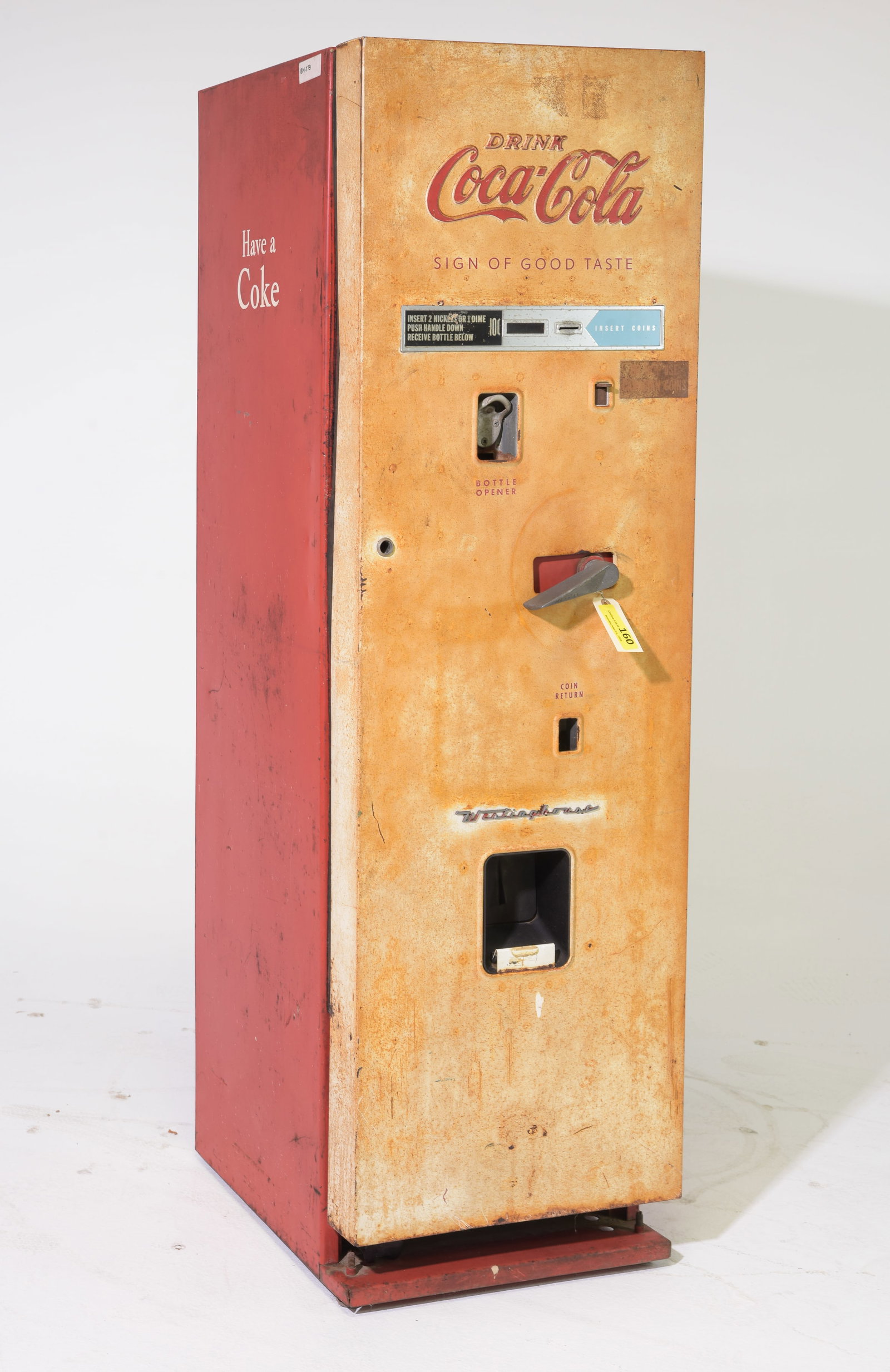 Coca-Cola Westinghouse Model Vending Machine: Coca-Cola Westinghouse Model Vending Machine - 60 in tall x 21 x 18