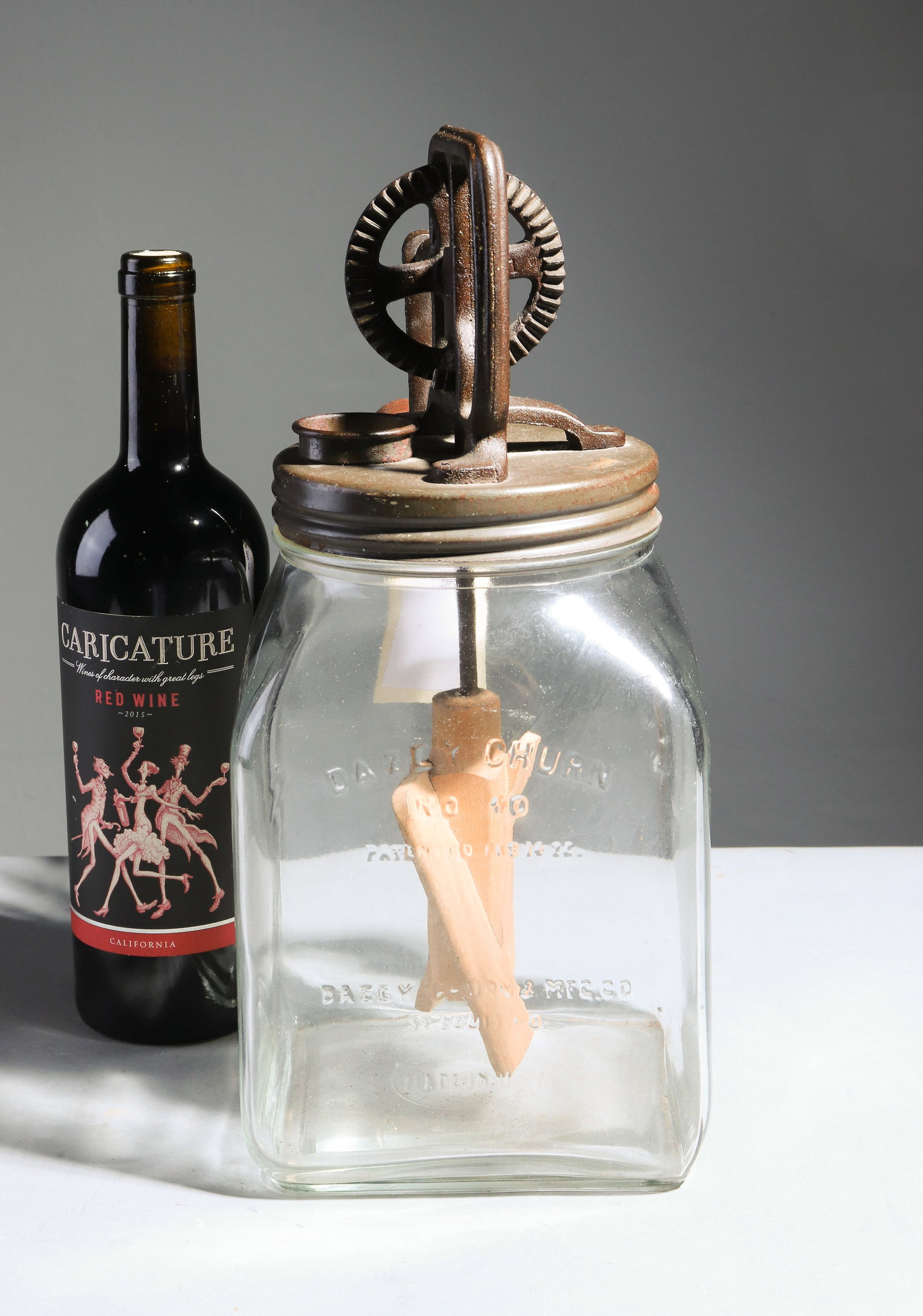 Vintage Glass Dazey Butter Churn No.40 #2: Vintage Glass Dazey Butter Churn No.40 - 13 in tall x 6 x 10