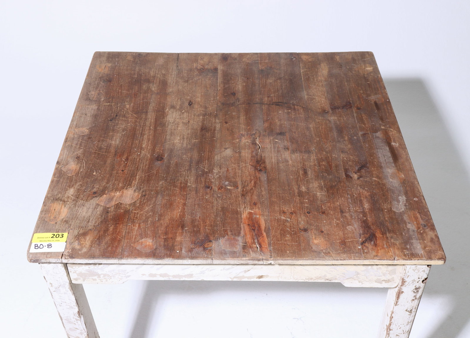 Rustic Painted Square Table - 2