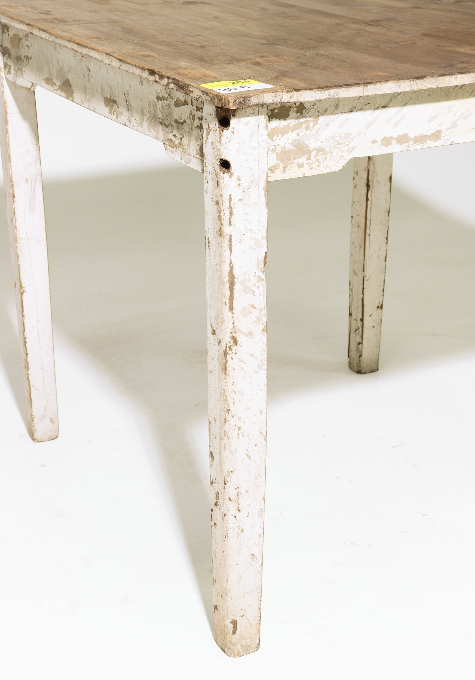 Rustic Painted Square Table - 3