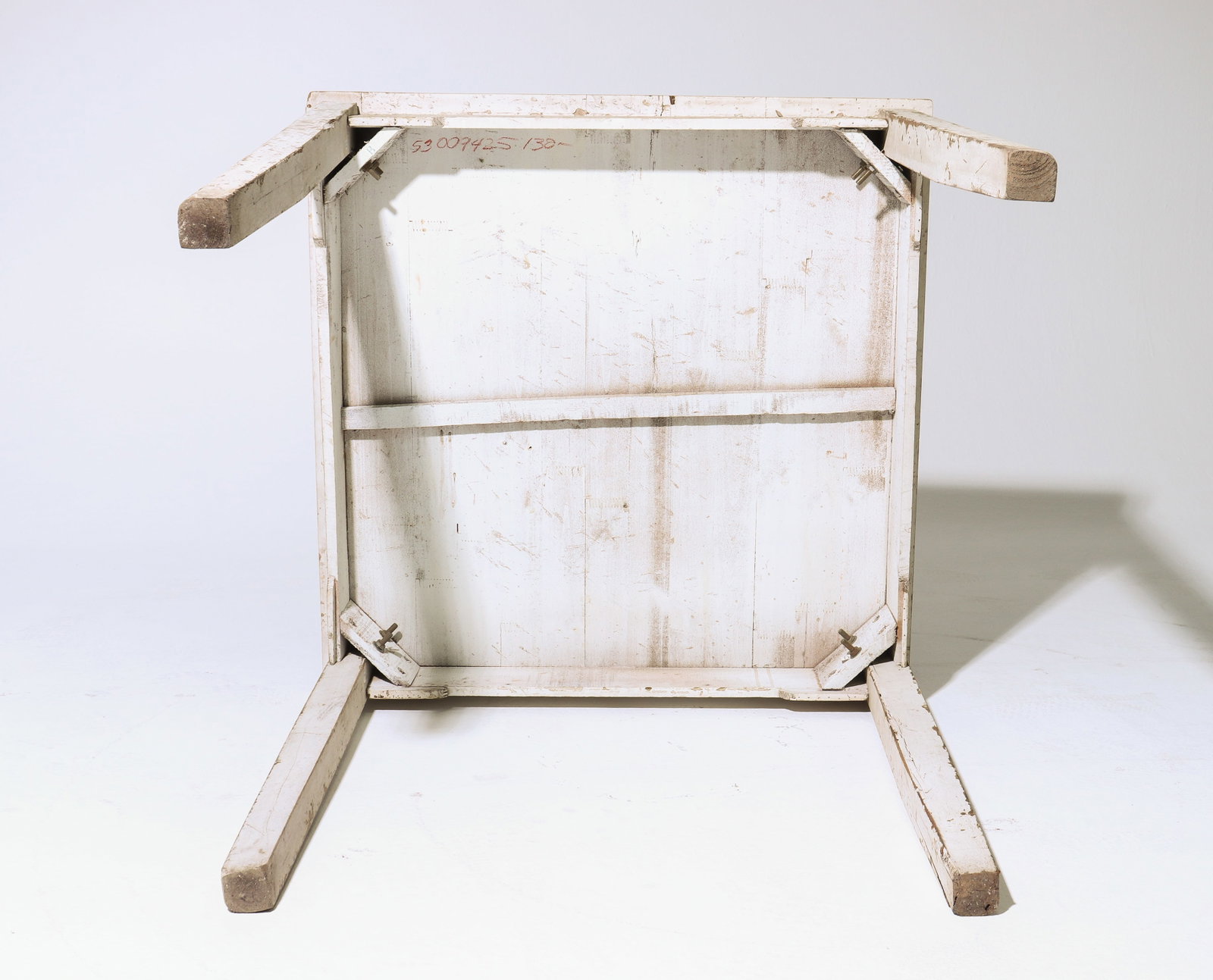 Rustic Painted Square Table - 4