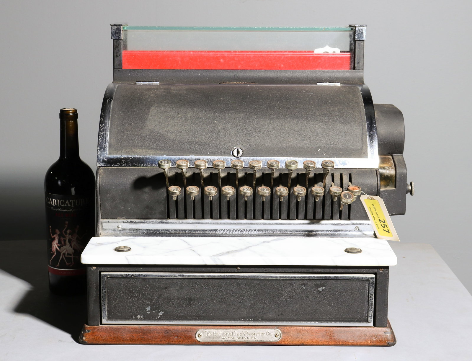 National Steel Cased Cash Register -: National Steel Cased Cash Register - 17 in tall x 17.25 x 16.5