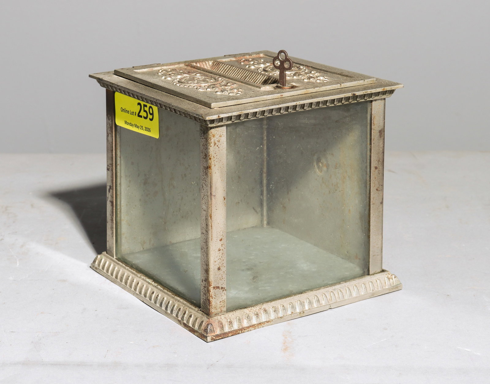National Cash Register Nickel Plated Receipt Box (1 of 4)