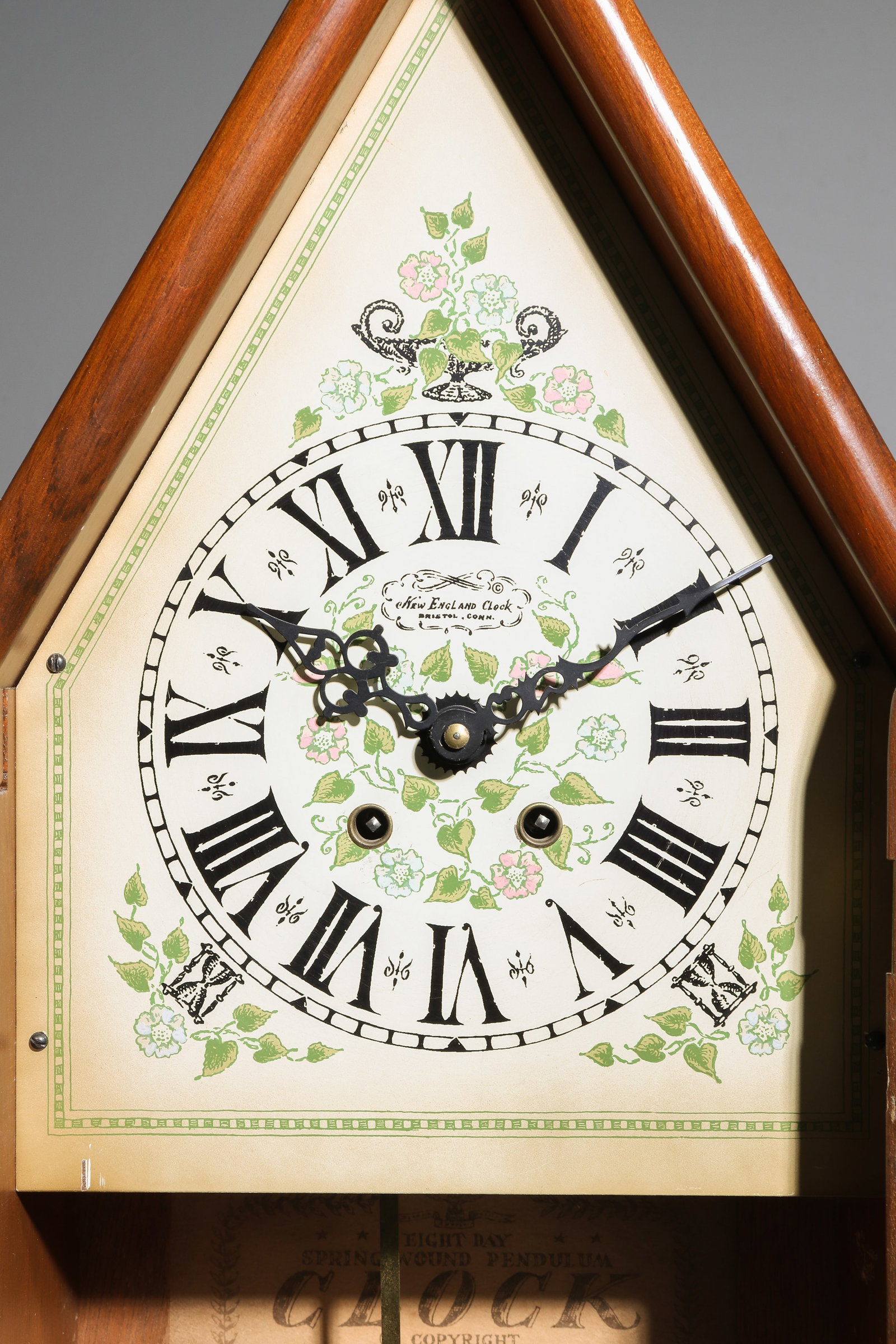 American Spring Wound Pendulum Mantel Clock - 3