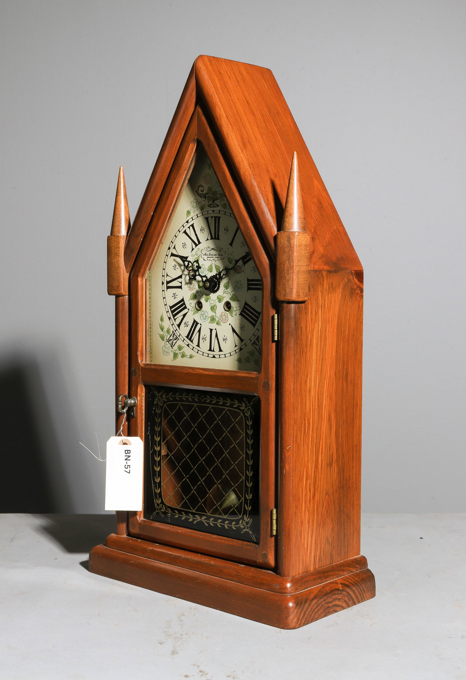 American Spring Wound Pendulum Mantel Clock - 5
