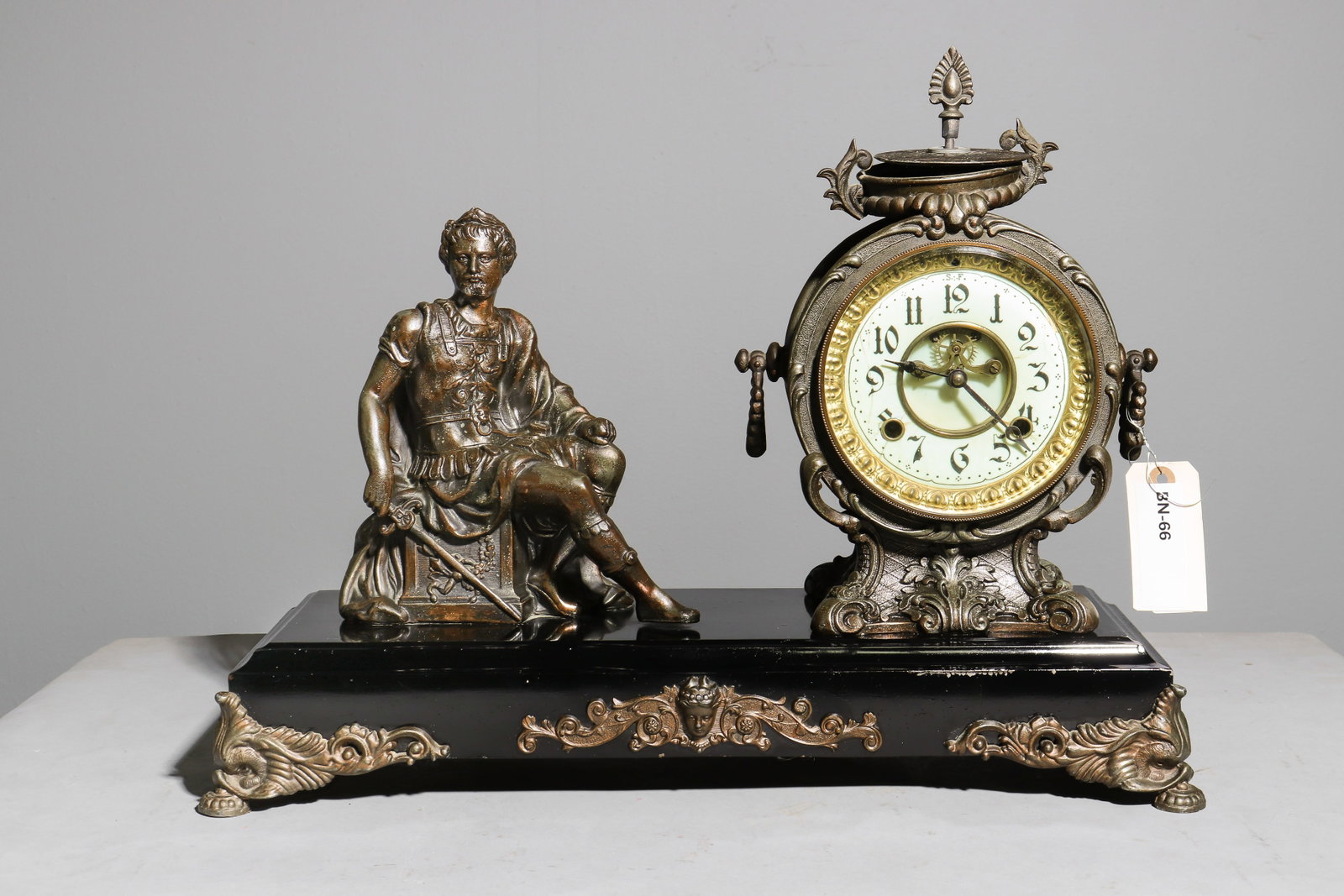 Neo-Classical Roman Figural Mantel Clock (1 of 6)