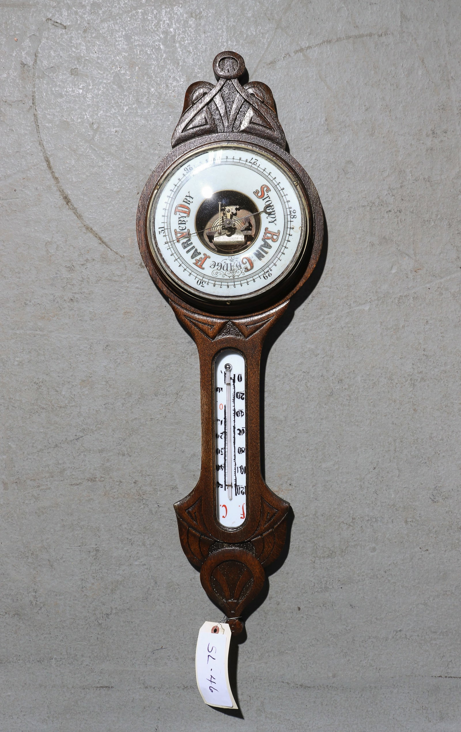Oak Barometer Thermometer (1 of 4)