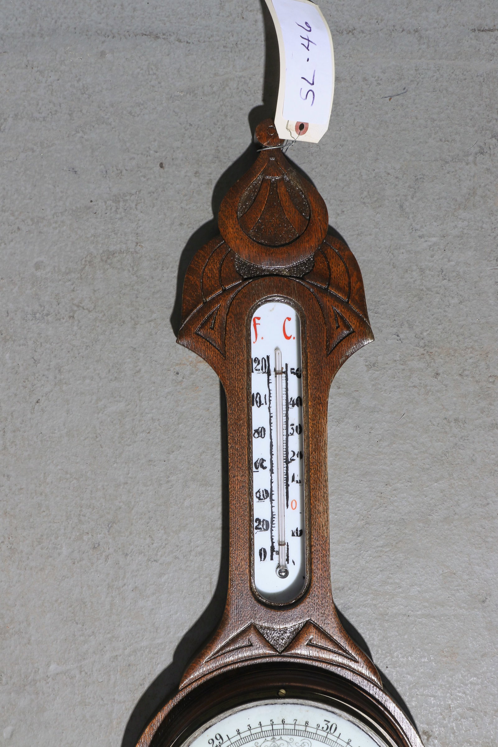 Oak Barometer Thermometer - 2
