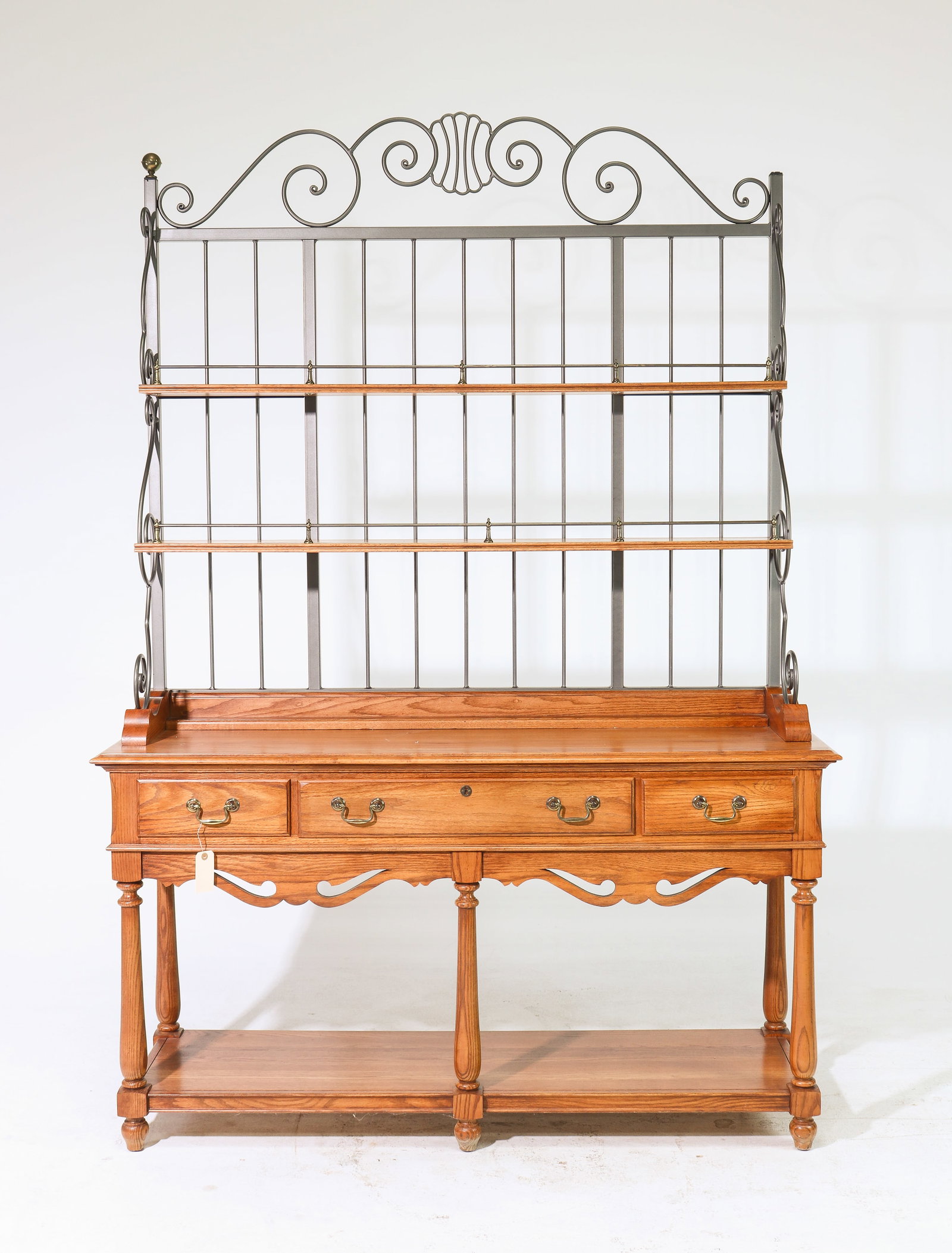 Kincaid Governors Oak Bakers Rack: Kincaid Governors Oak Bakers Rack - 81.25 in tall x 56 x 17