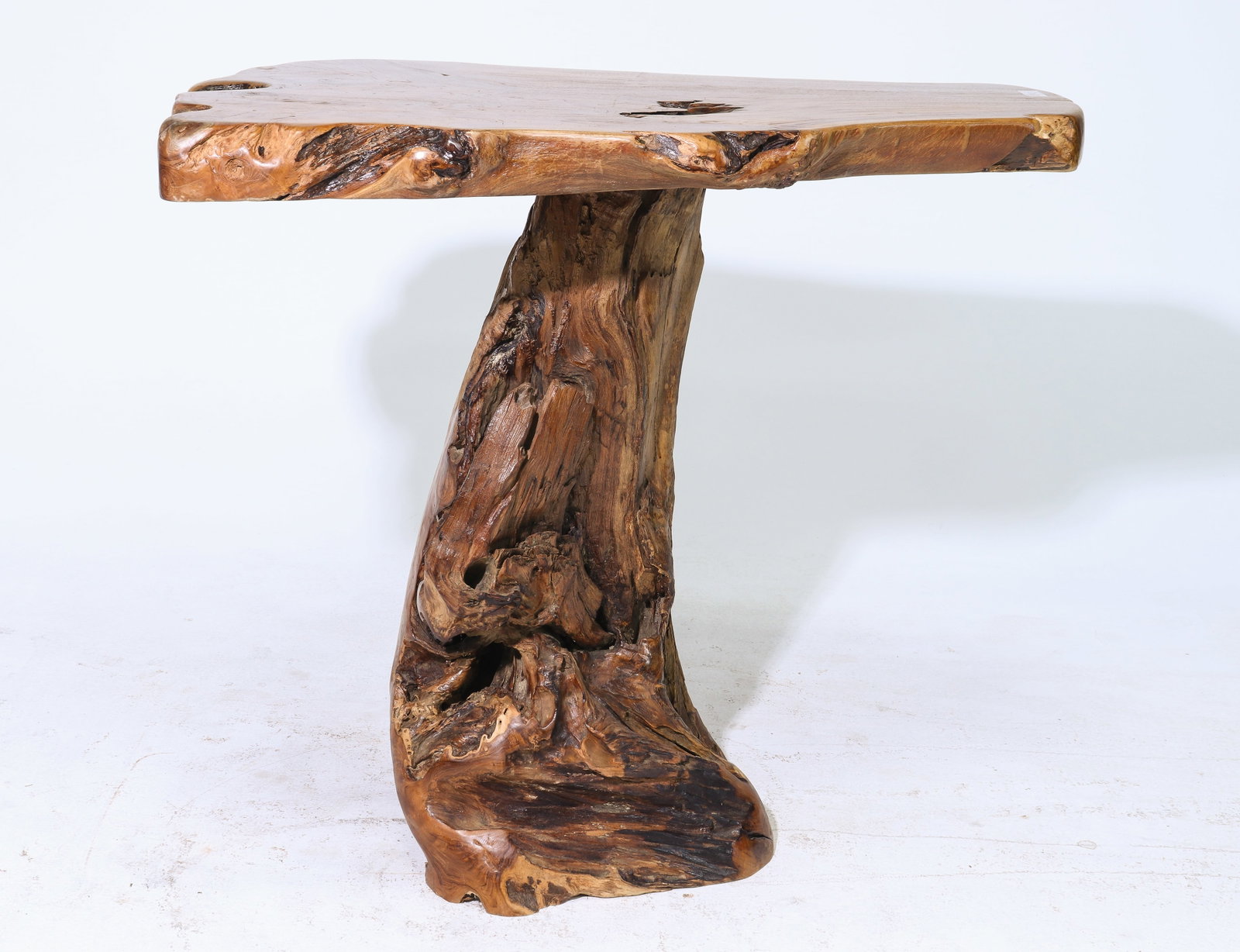 Live Edge Root Pub / Bar Table with Stools - 5