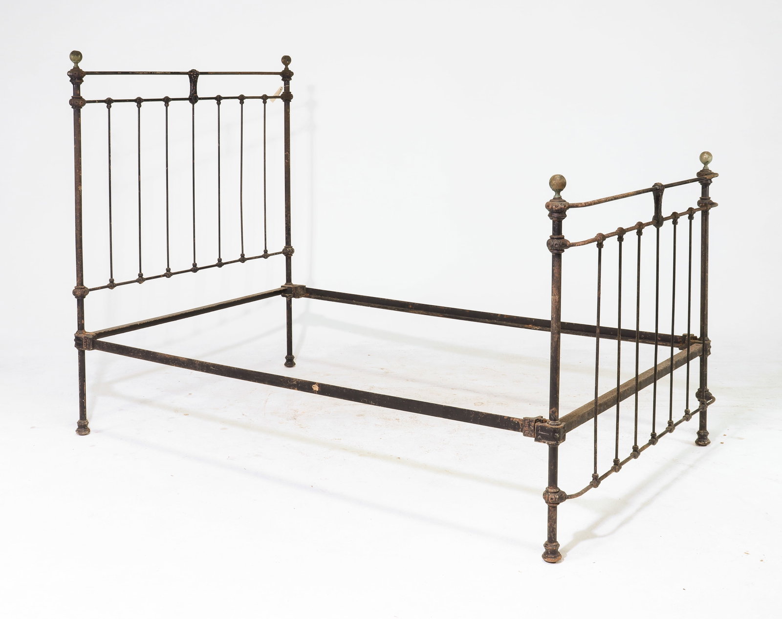 Vintage Iron Twin Bed With Rails (1 of 6)