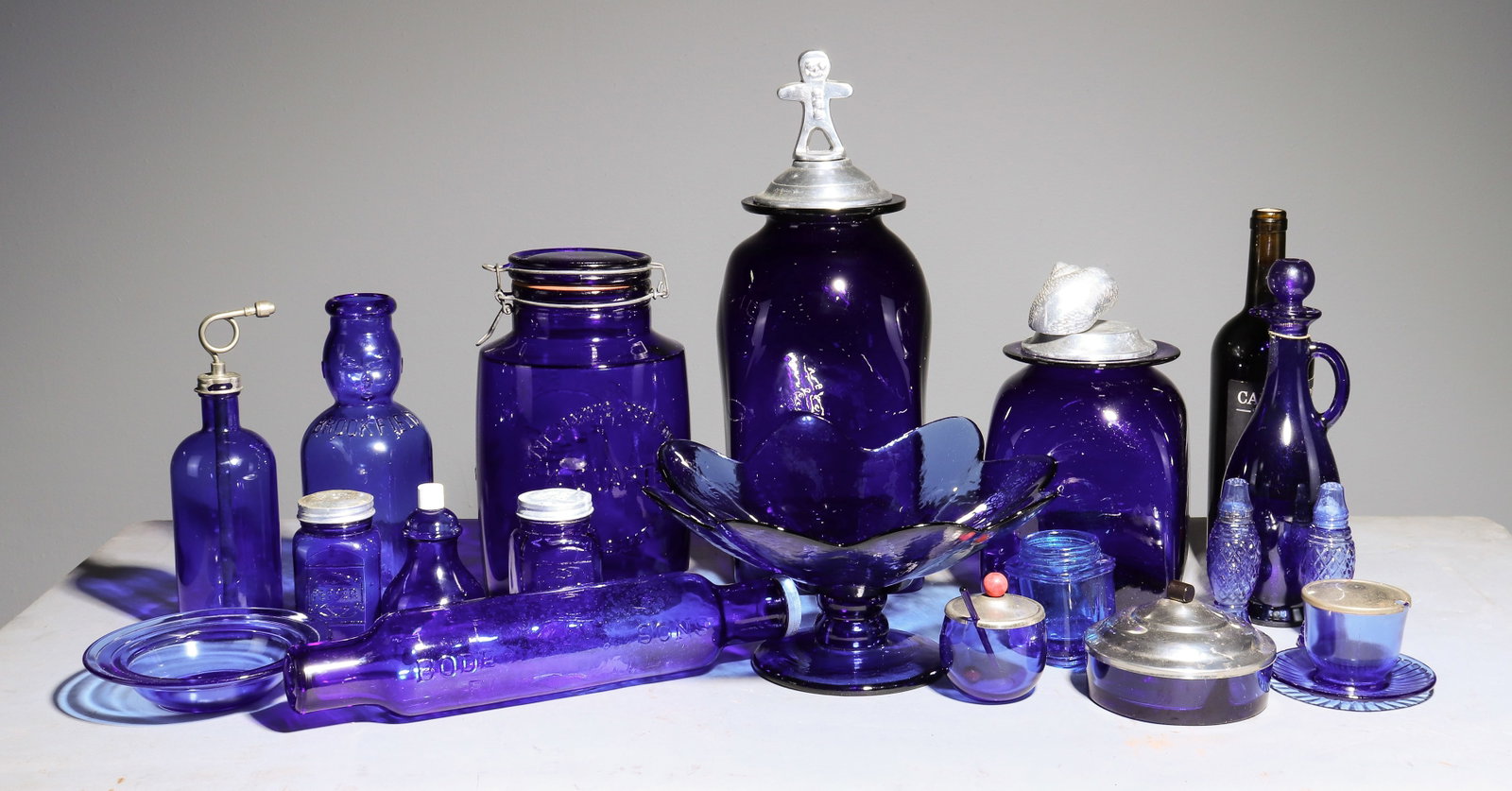 18pcs Assorted Cobalt Blue Glassware (1 of 8)
