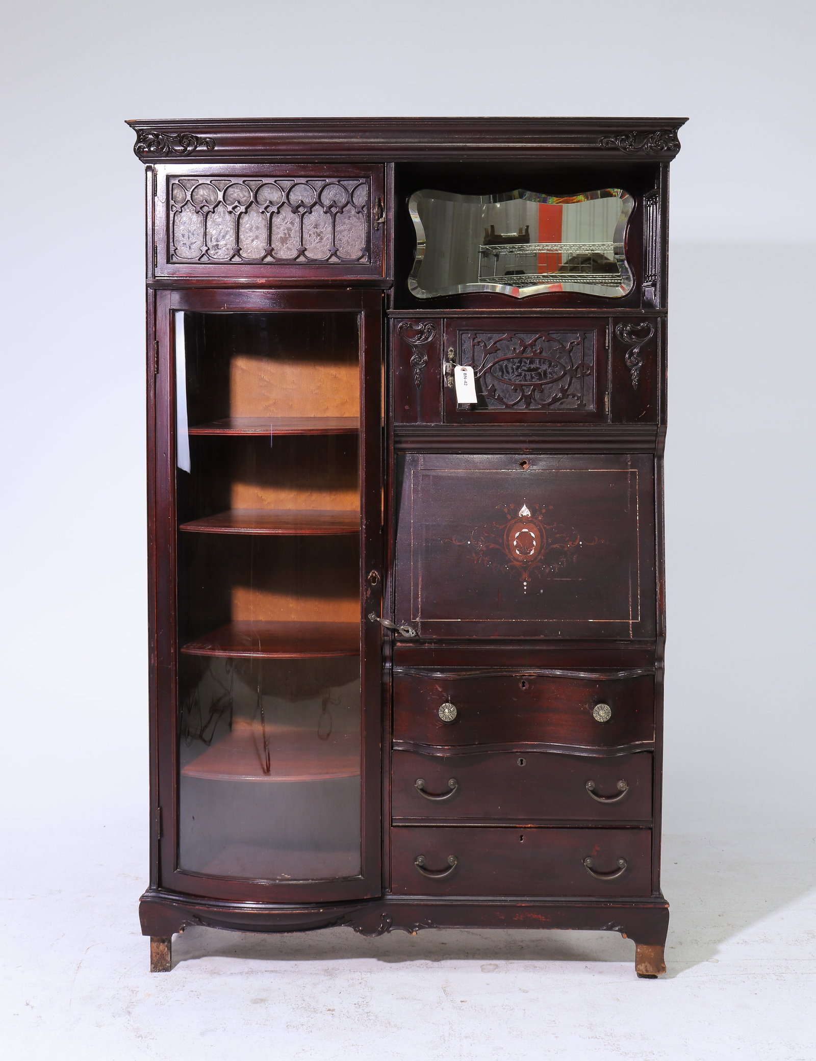 American Side by Side Secretary Bookcase / Desk (1 of 11)