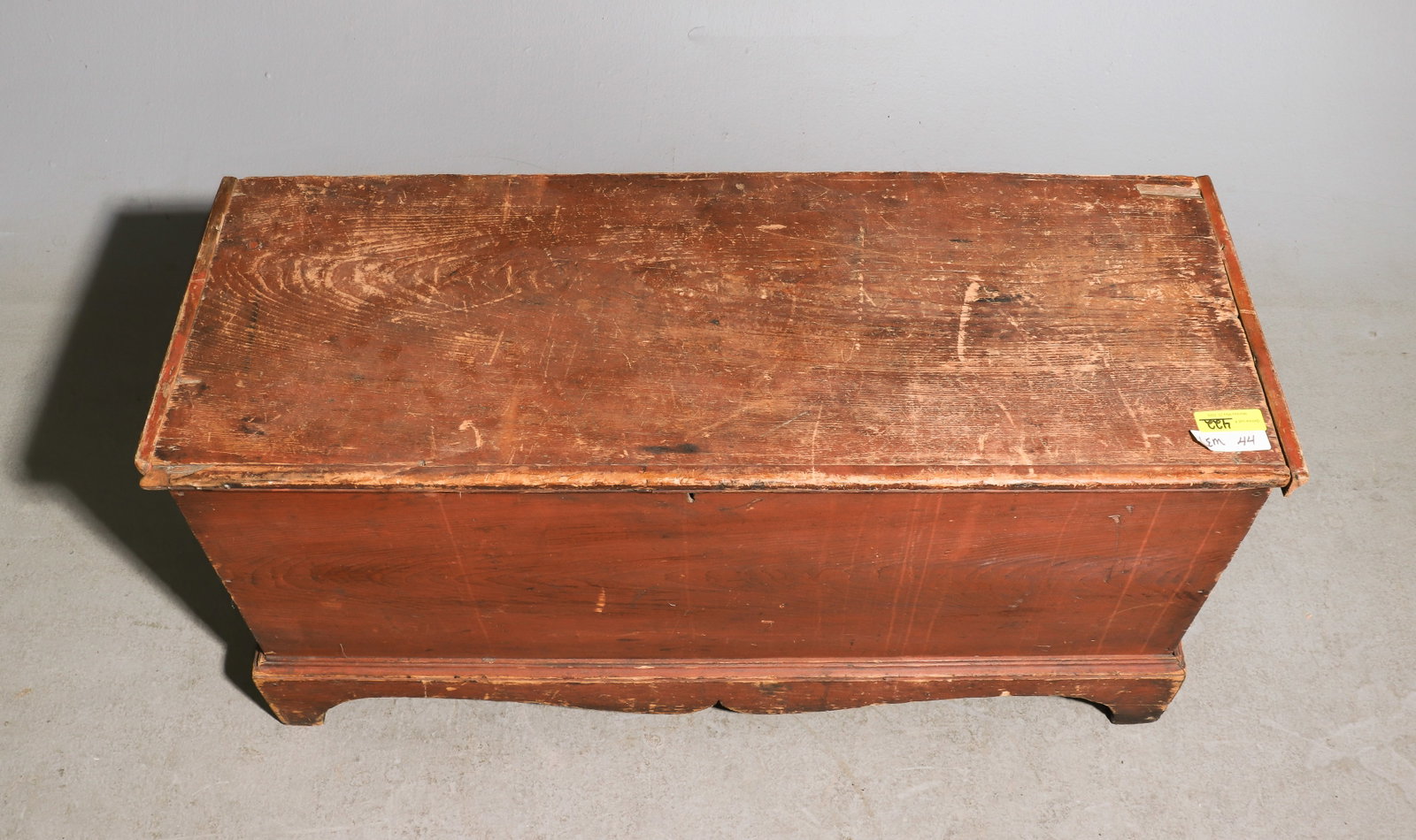Red Painted Rustic Trunk / Blanket Chest - 5
