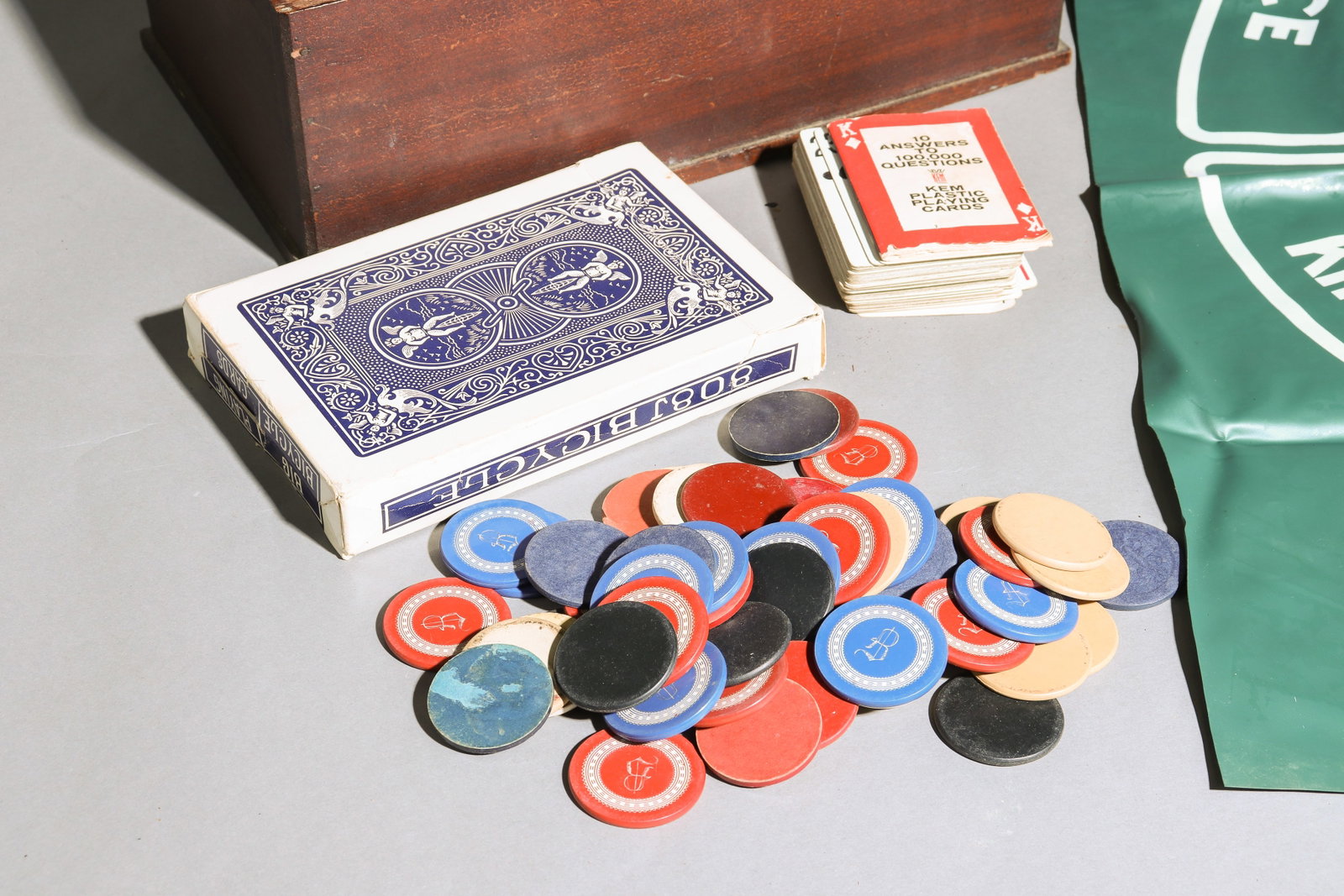 4 Assorted Playing Cards, Chips, Table Games - 2
