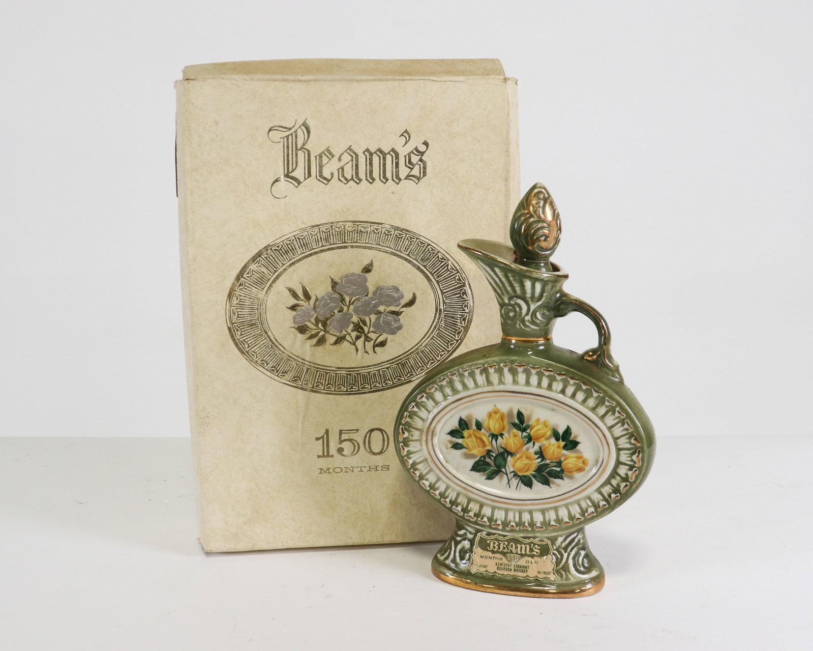 Jim Beam's Golden Rose 150 Months Decanter: Jim Beam's Golden Rose 150 Months Decanter - 15 in tall x 10 x .35