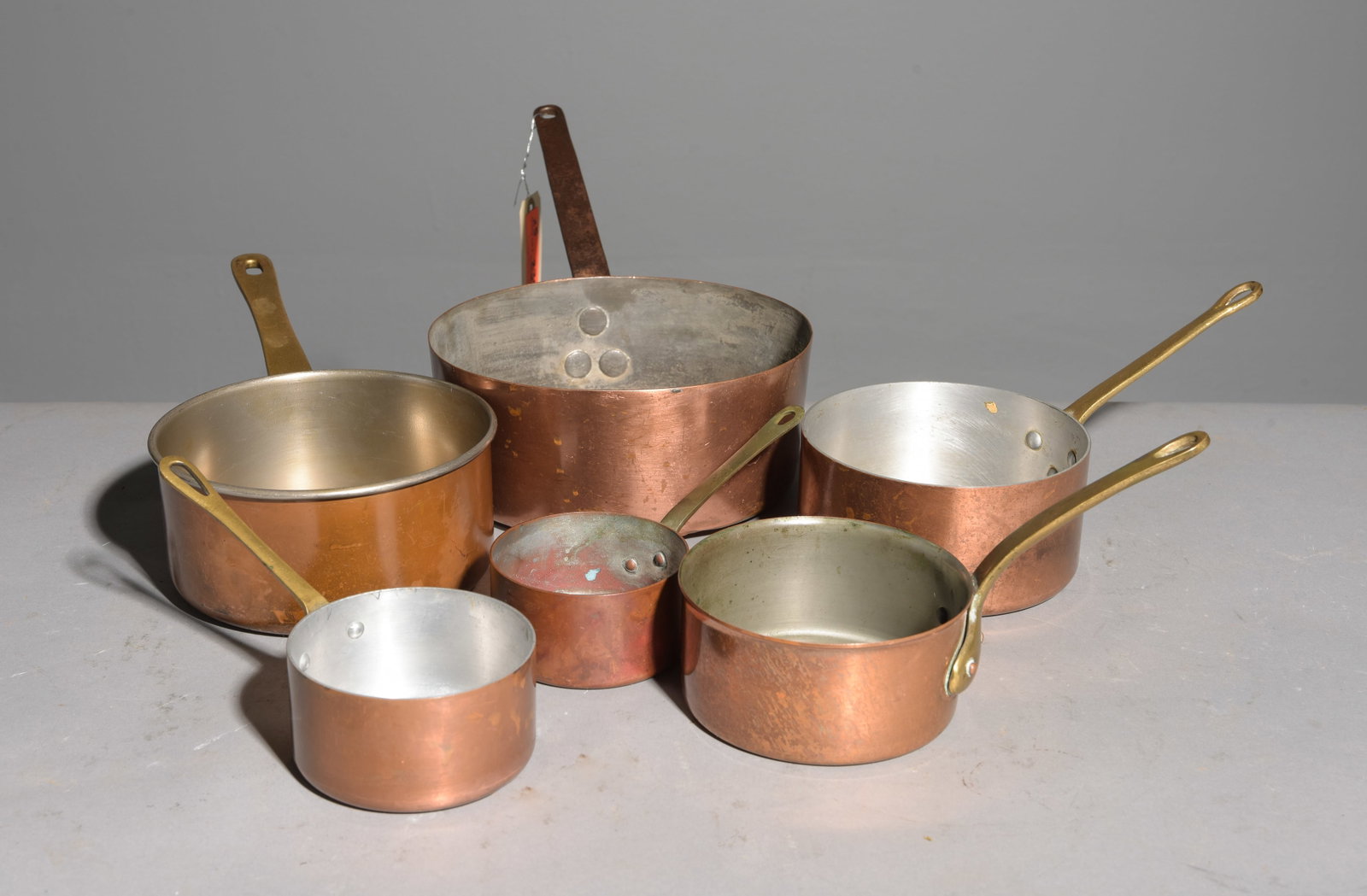 5 French Copper Sauce Pans #3 (1 of 3)
