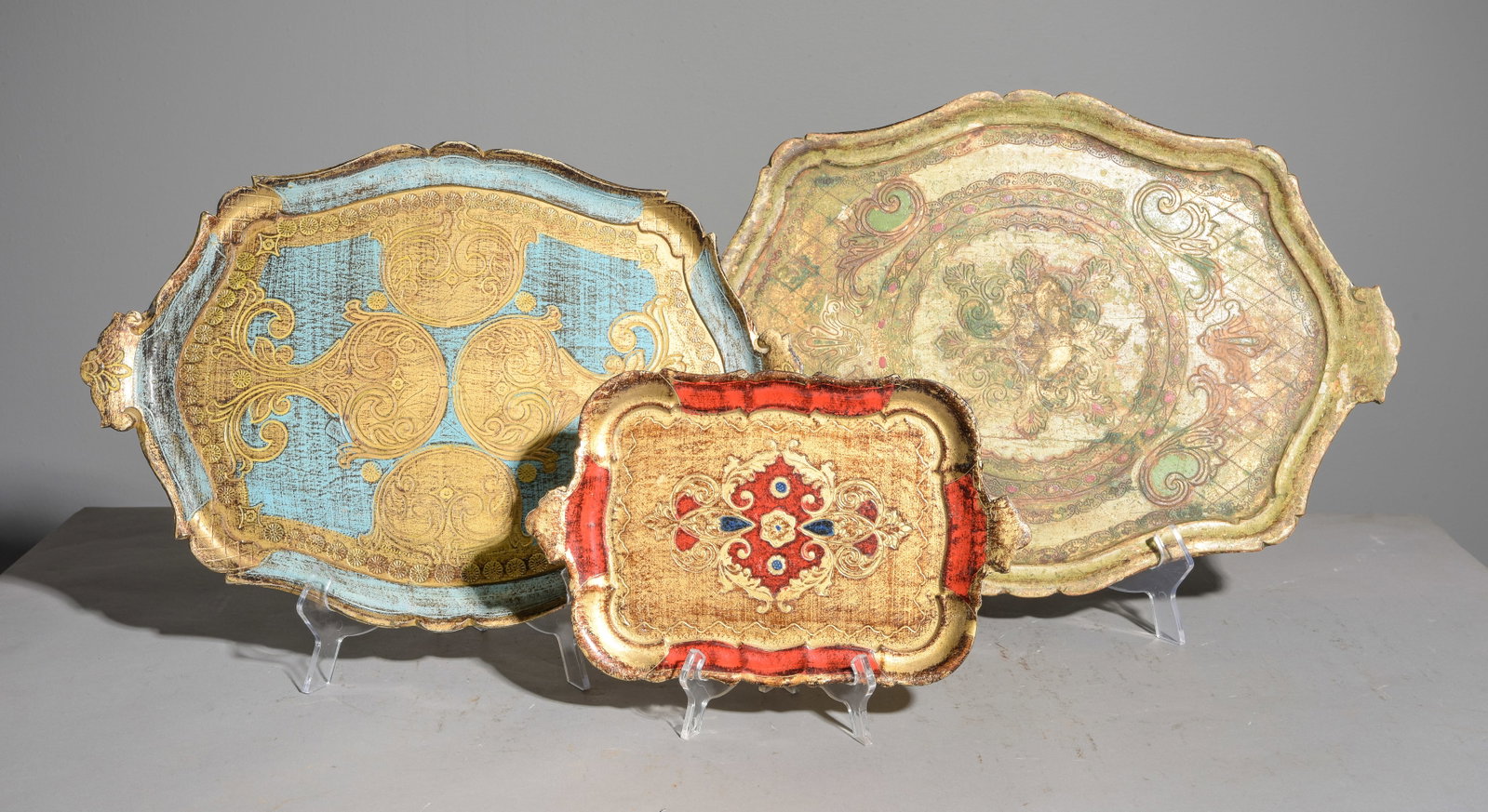 Three Florentine Trays / Platters (1 of 5)