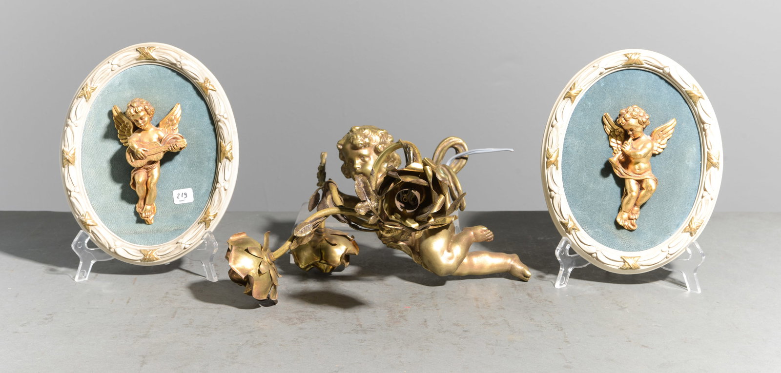 Pair Of Gilt Angel Frames & Cherub Figure (1 of 6)