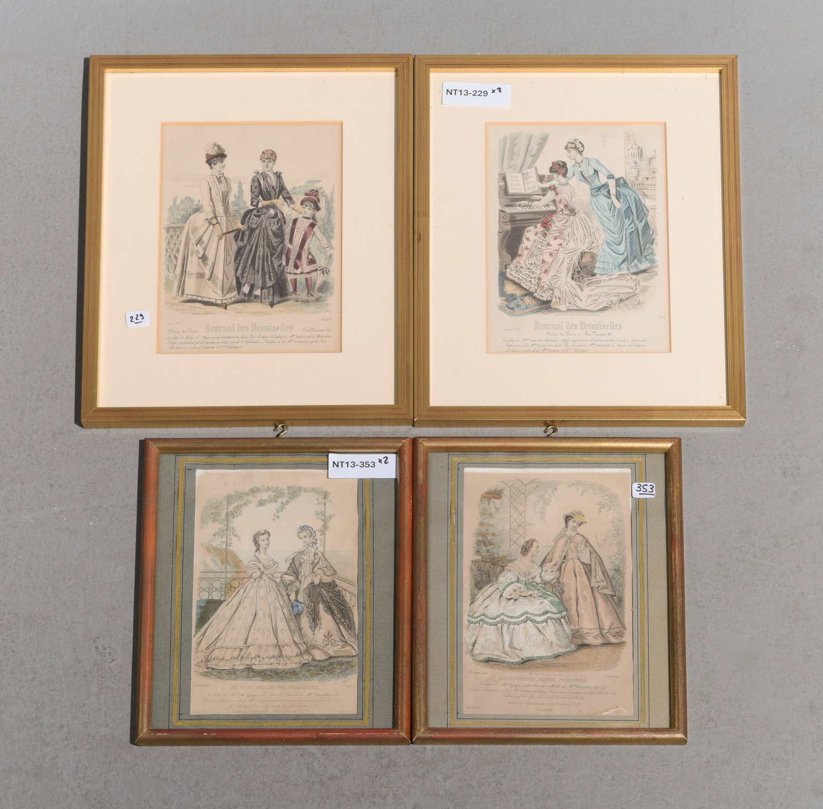 Four Assorted French Framed Engravings (1 of 6)