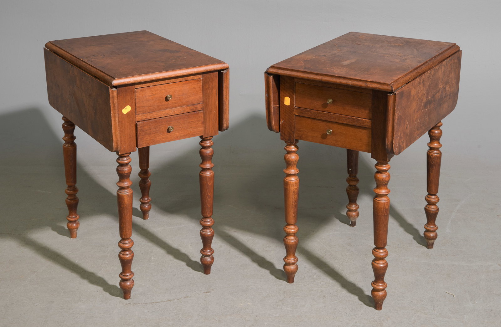 French Walnut Pair of Drop Sided Tables (1 of 5)