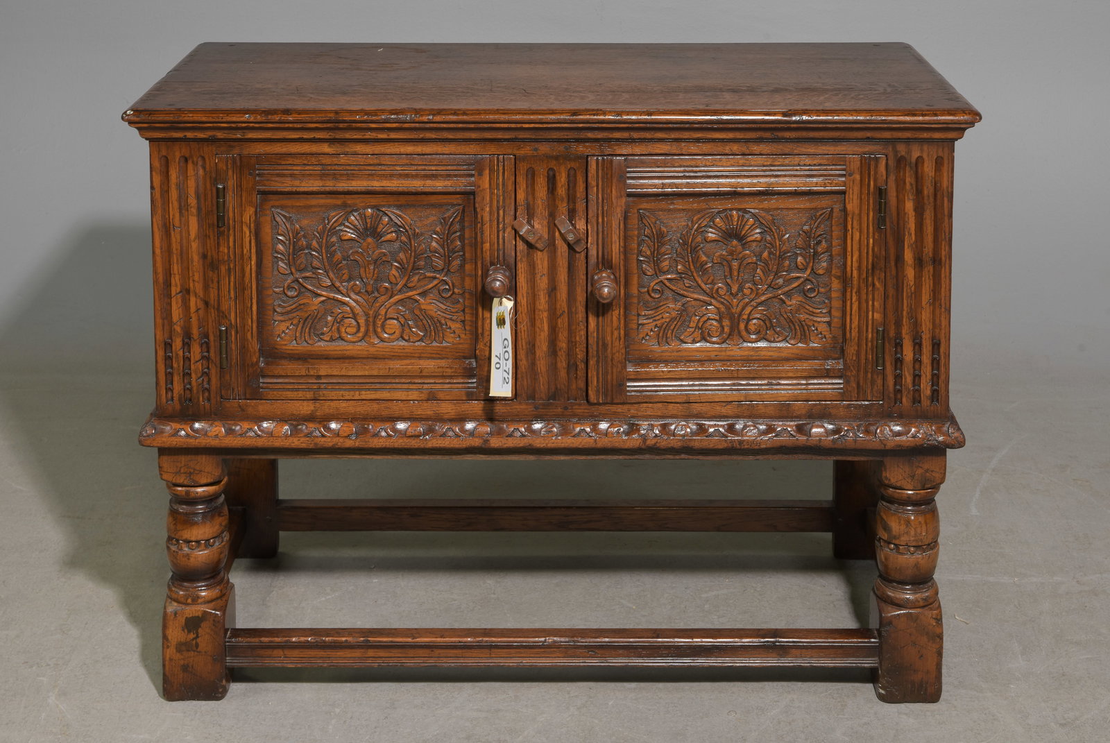 British Carved Oak Two Door Hall Cabinet / Credenza #1 (1 of 5)