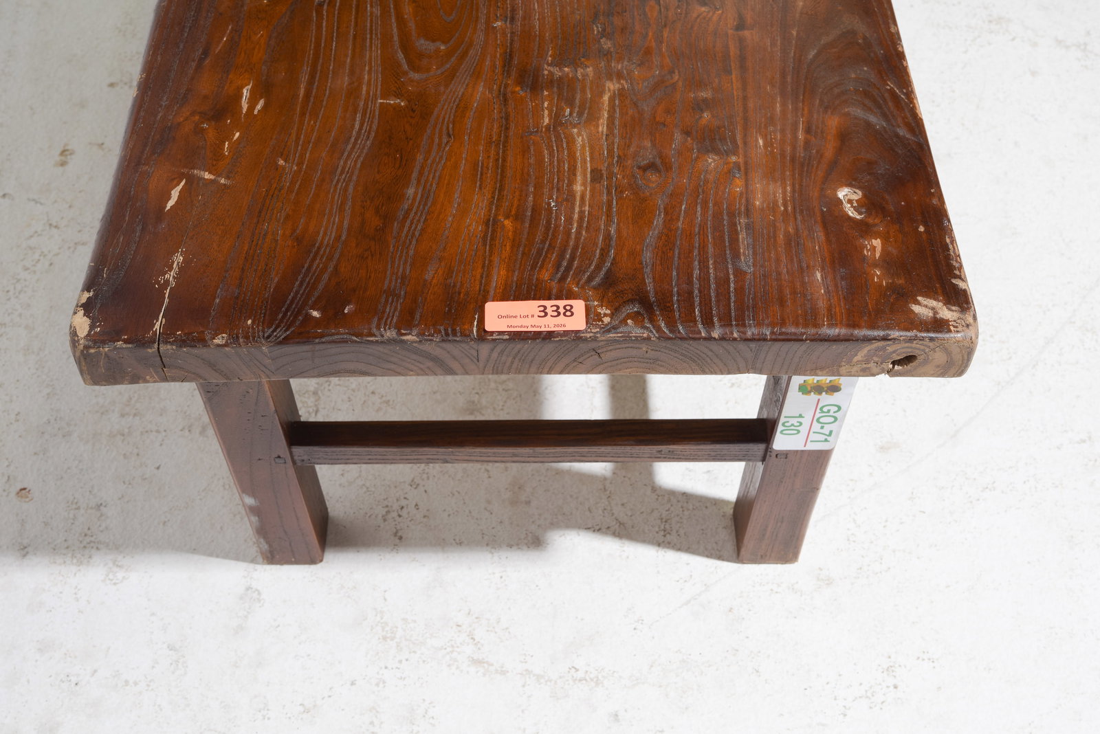 British Rustic Oak Coffee Table - 4