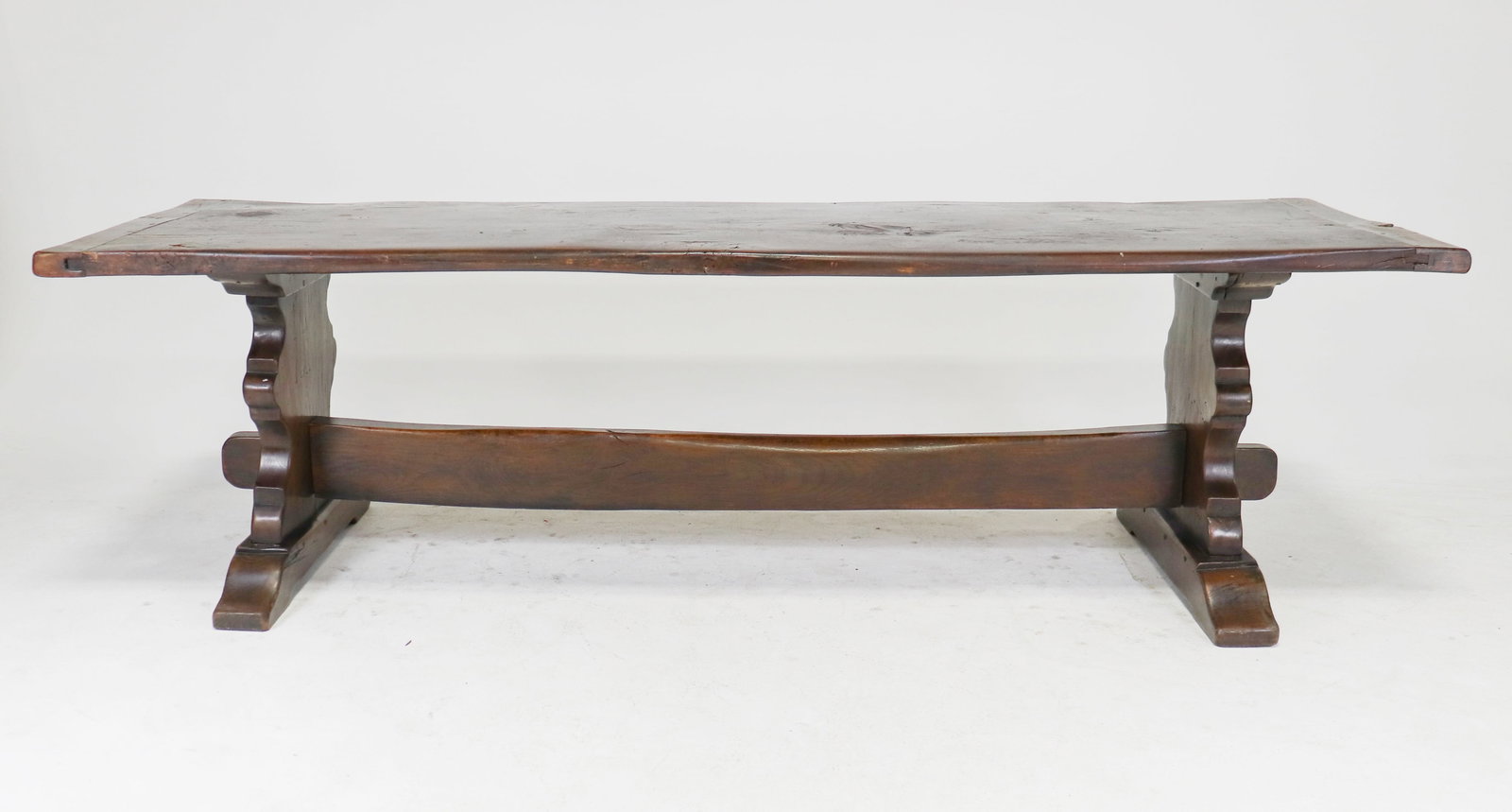 French Solid Oak Large Farmhouse Table: French Solid Oak Large Farmhouse Table - 29 in tall x 101 x 32.5, floor to apron is 27 in