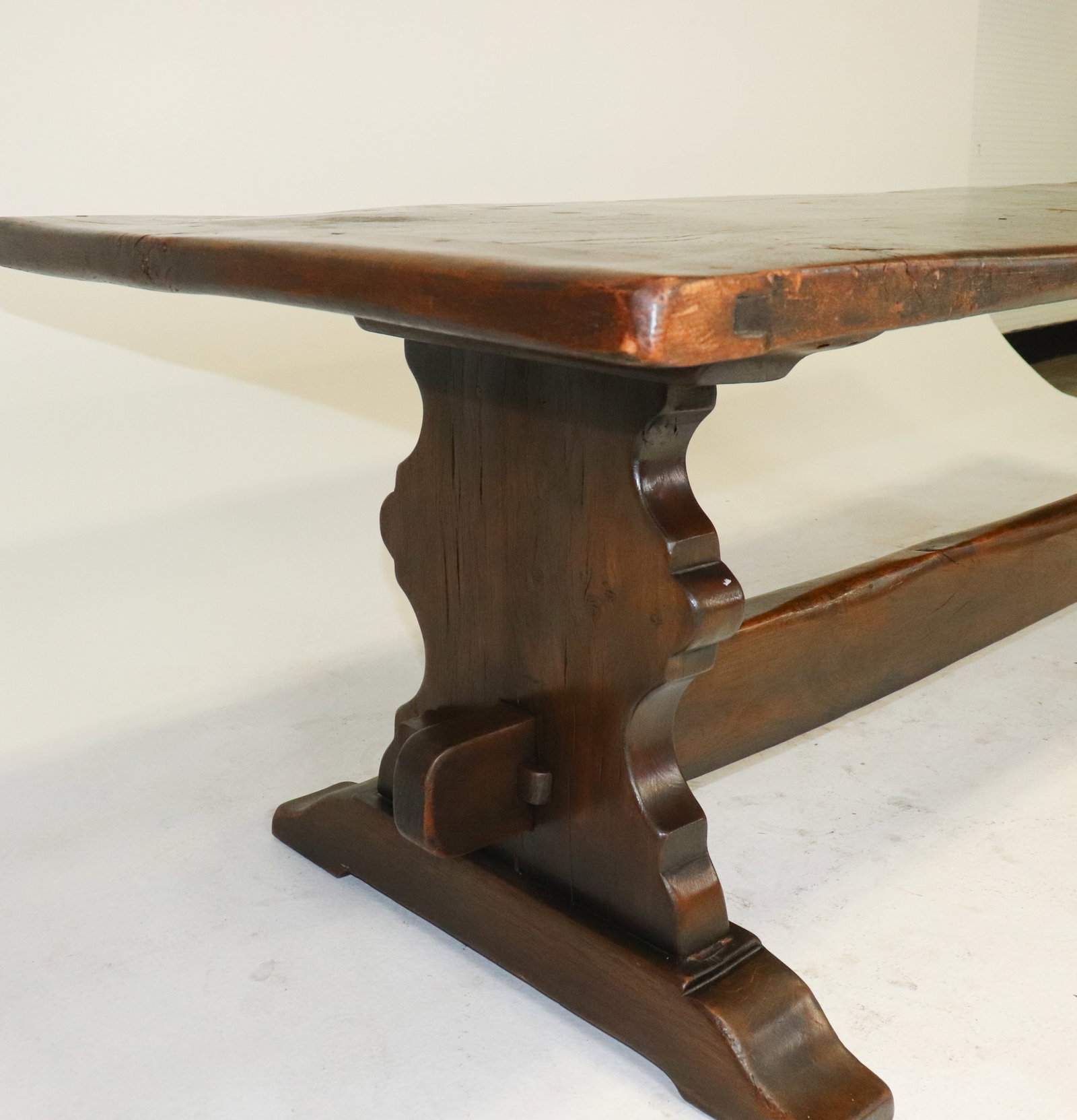 French Solid Oak Large Farmhouse Table - 6