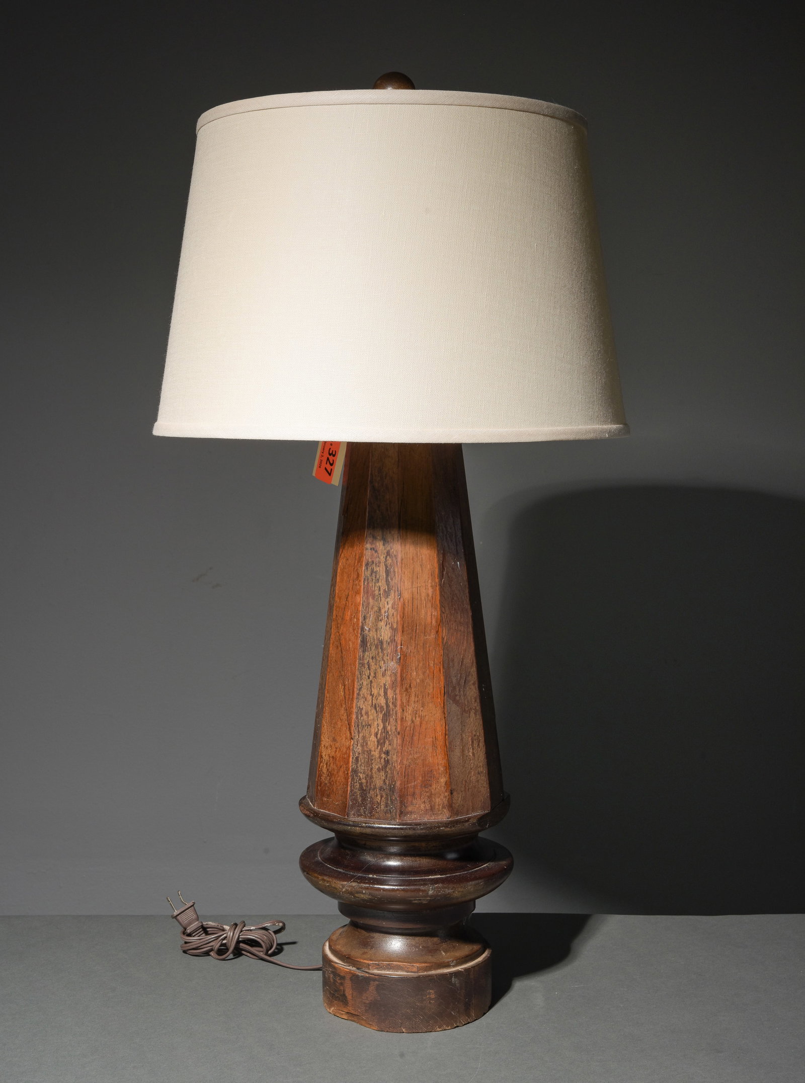 Wood Table Lamp with Shade: Wood Table Lamp with Shade - 33 in tall x 14 inch diameter