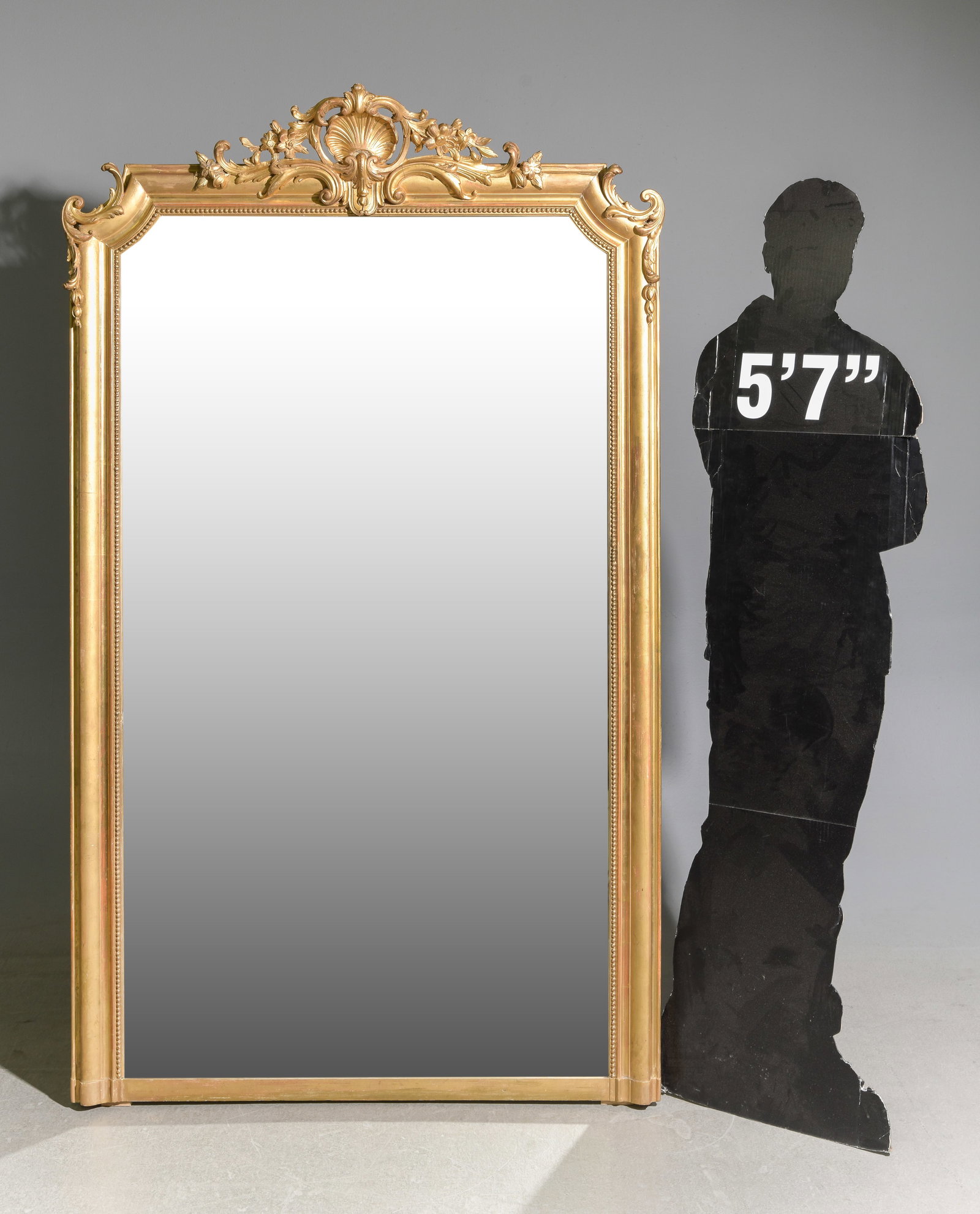 Louis XVI Style Gold Gilt / Painted Framed Mirror (1 of 5)