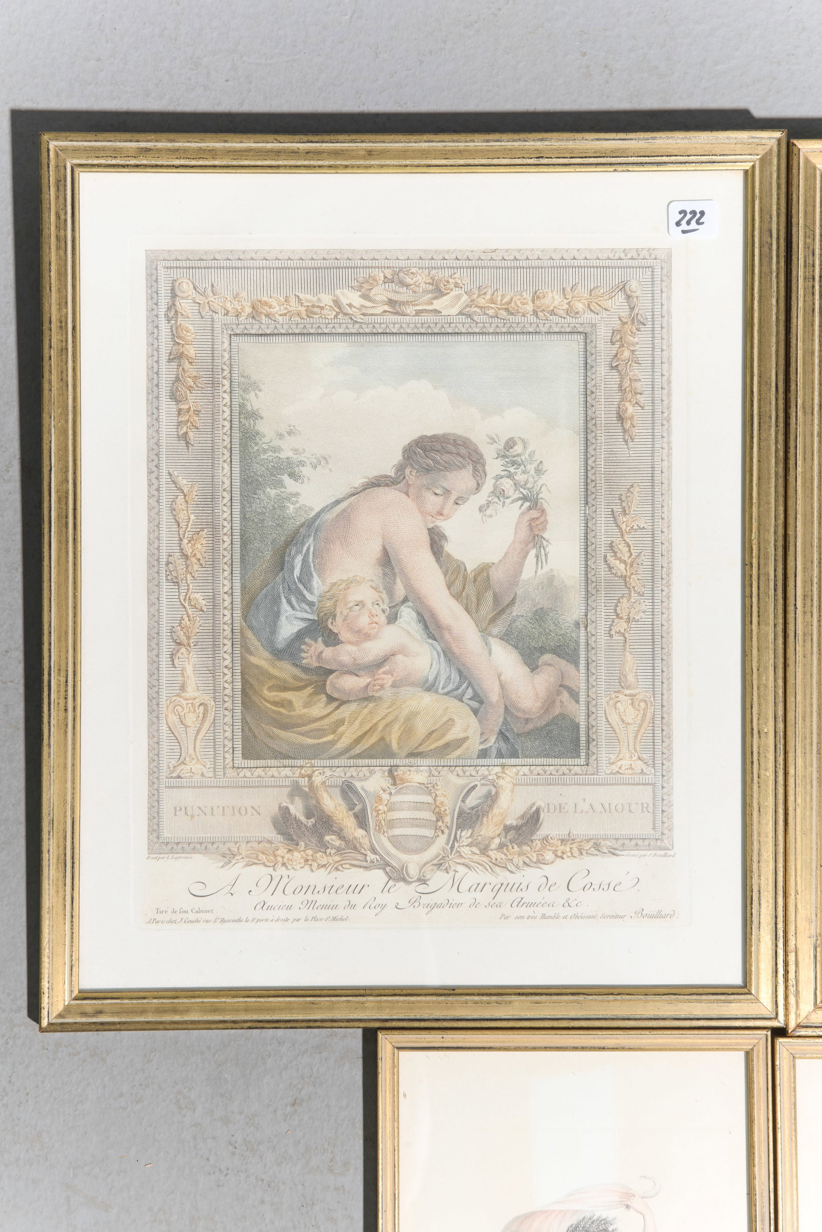 Four Assorted French Framed Engravings - 4