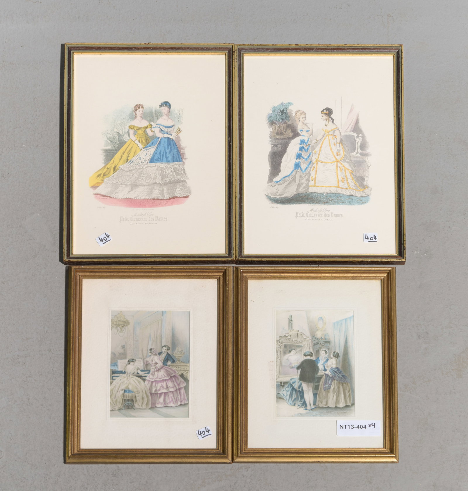 Four Assorted Small French Framed Engravings (1 of 6)