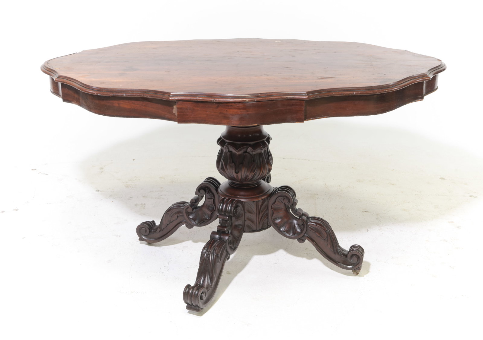 Napoleon III Style Mahogany Center Table (1 of 4)