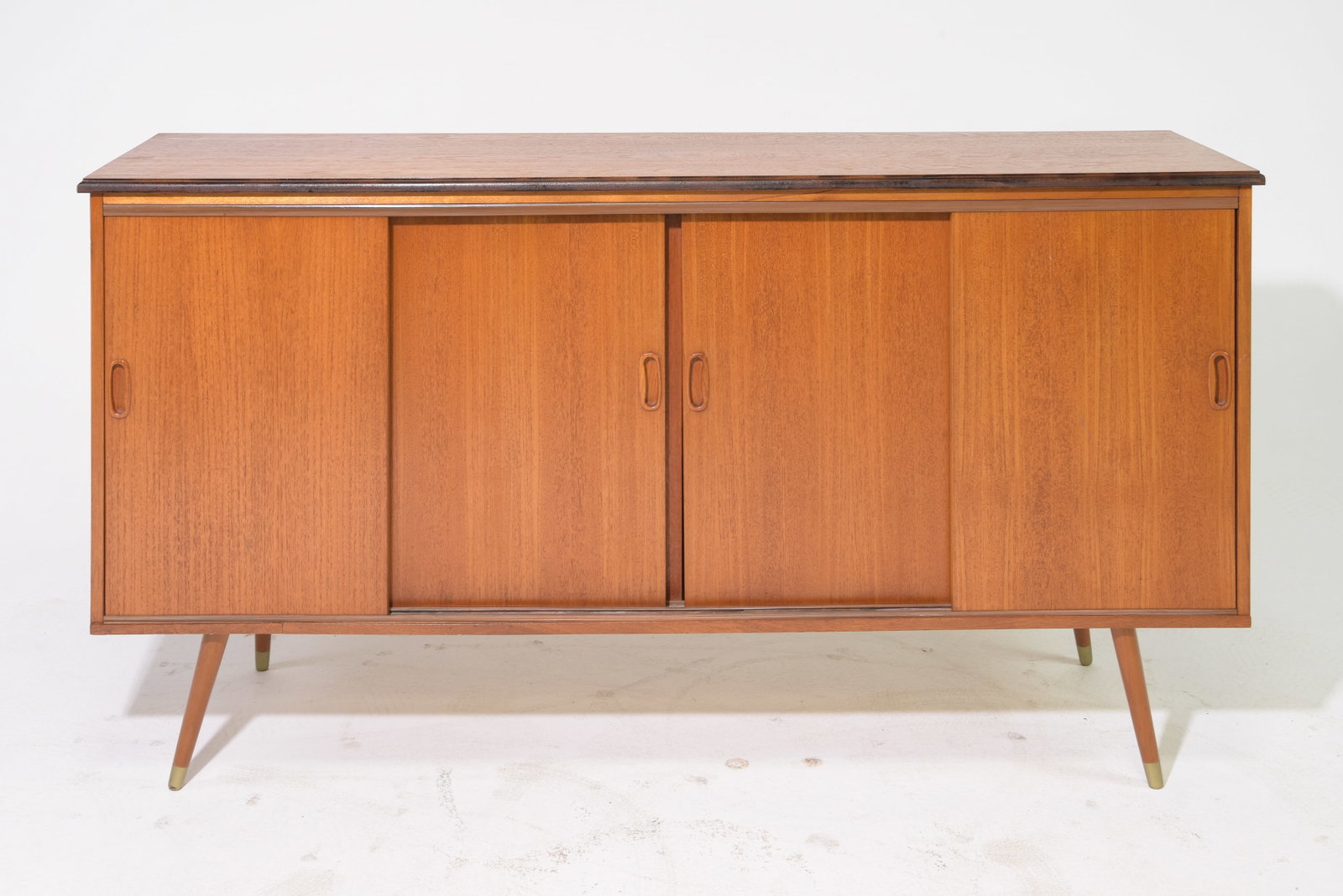 Mid Century Modern Teak Sliding Door Sideboard (1 of 8)
