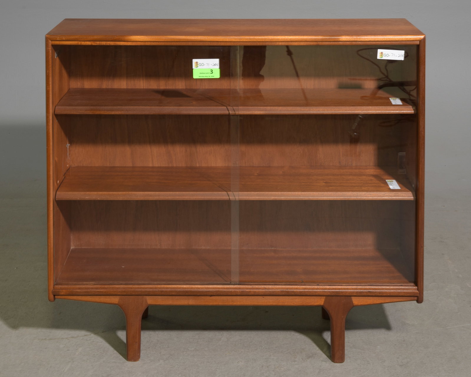 Mid Century Modern Sliding Glass Door Bookcase (1 of 7)