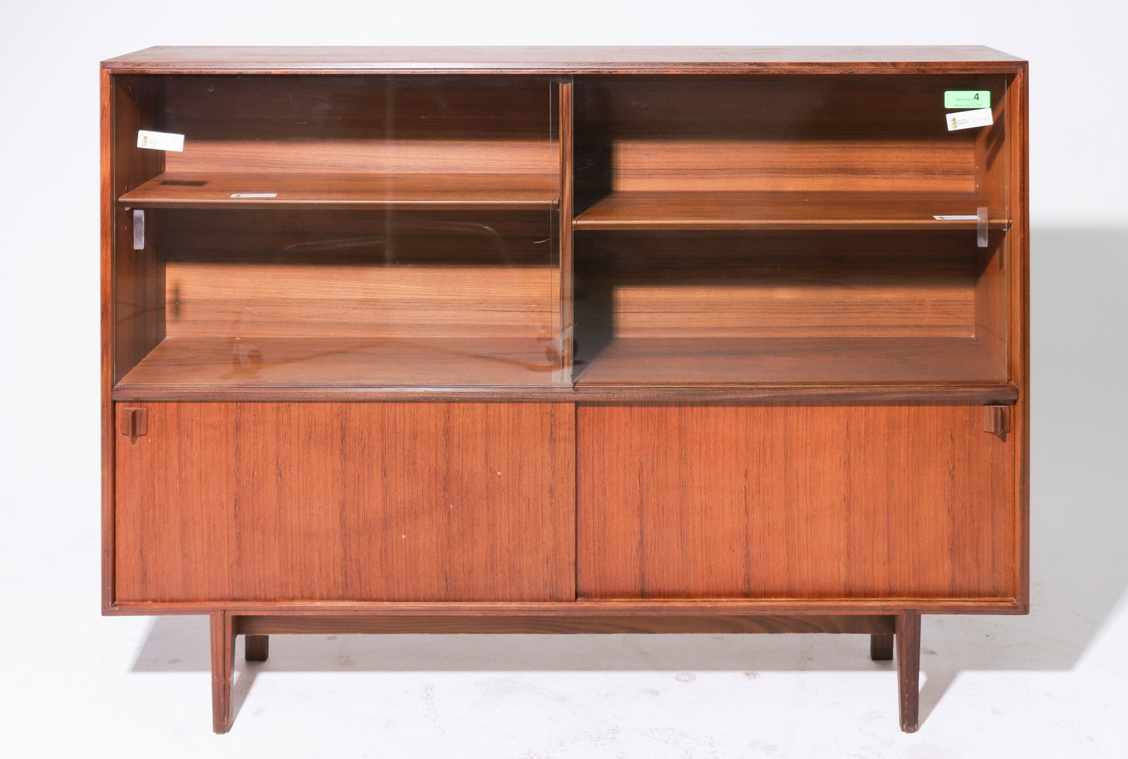 Mid Modern Sliding Door Bookcase / Cabinet (1 of 3)