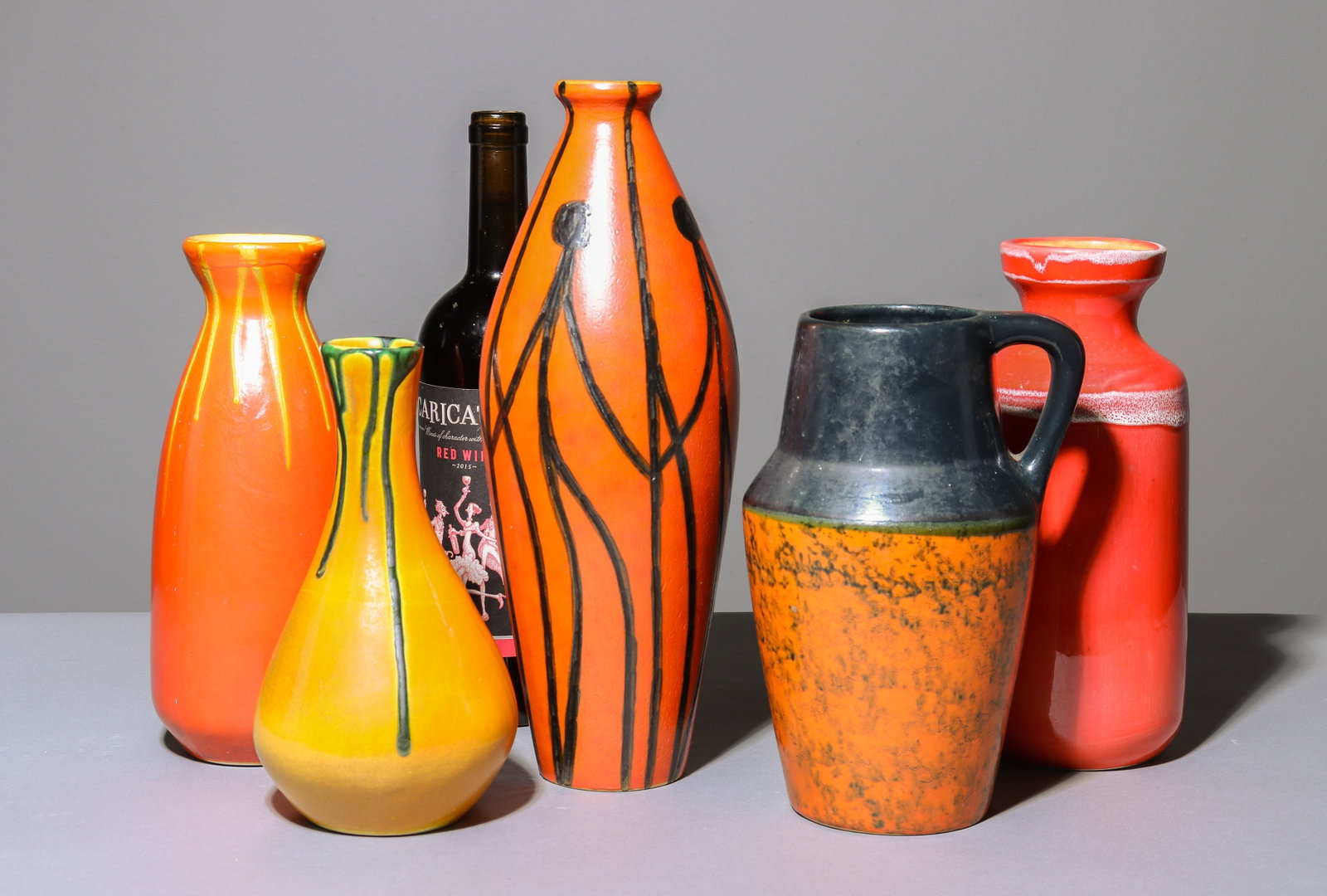 5pcs Assorted Hungarian Pottery Vases (1 of 5)