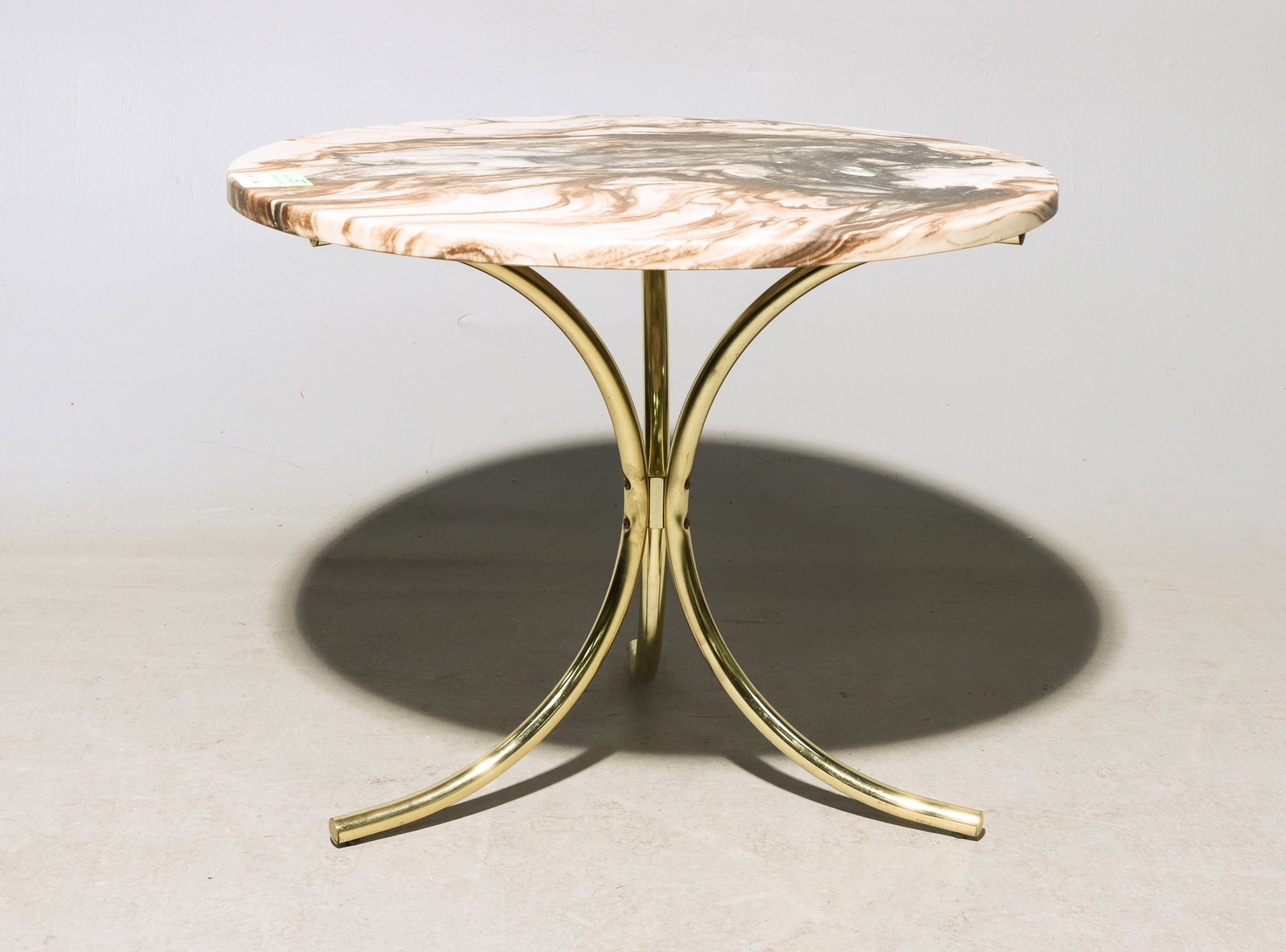 Danish Round Marble Top End / Occasional Table (1 of 3)