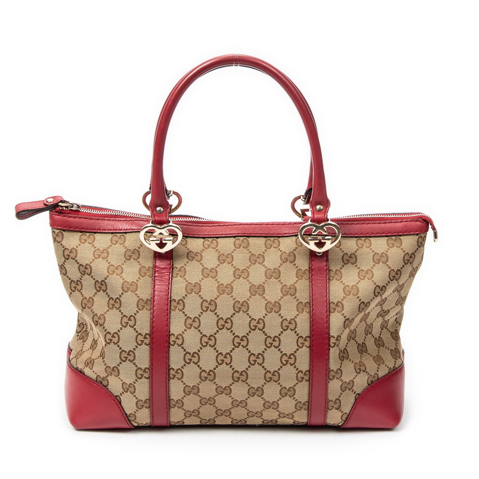 Gucci Lovely Zip Tote in Pink/Beige Monogrammed Canvas (1 of 11)