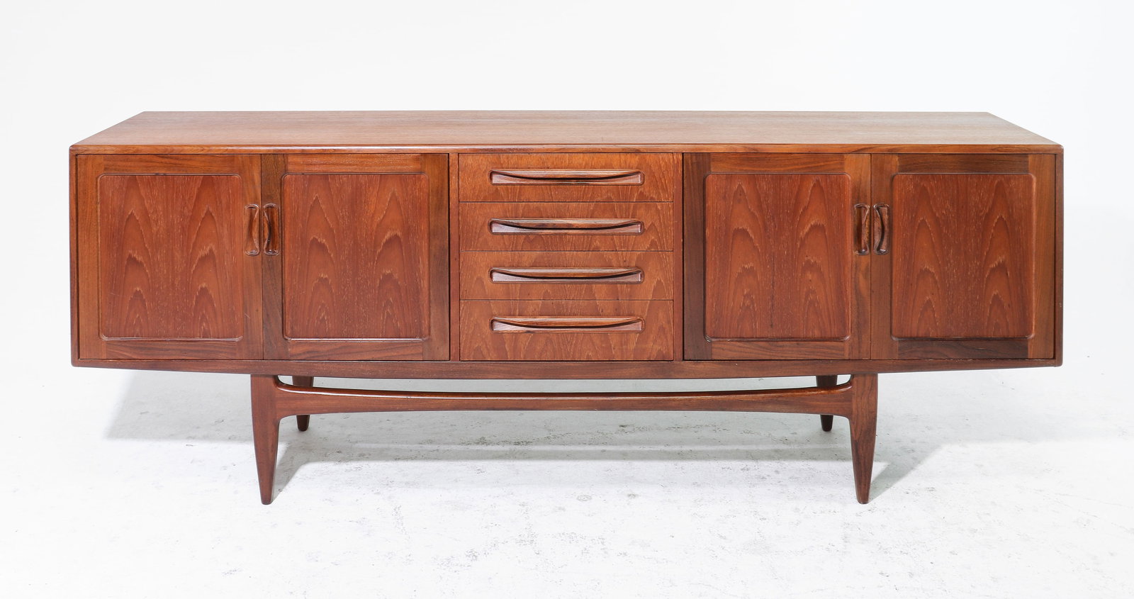 Mid Century Large "Fresco" Sideboard - G-Plan #2: This Danish Modern Style Teak Credenza is made by Mid Century Modern Furniture Maker G Plan ( GPlan ) & is part of their "Fresco" Range. - 31 in tall x 84 x 18