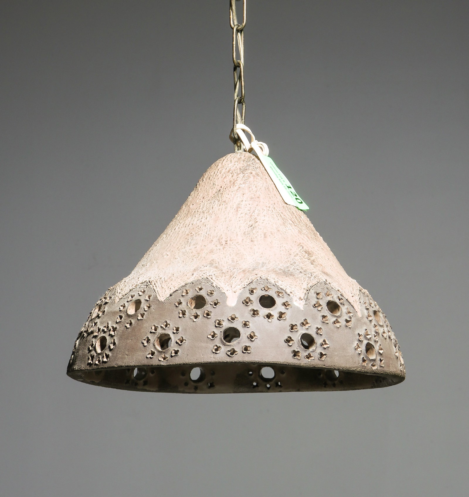 Danish Hand Made Pottery Chandelier #1: Danish Hand Made Pottery Chandelier - 9 in tall x 11.5 inch diameter