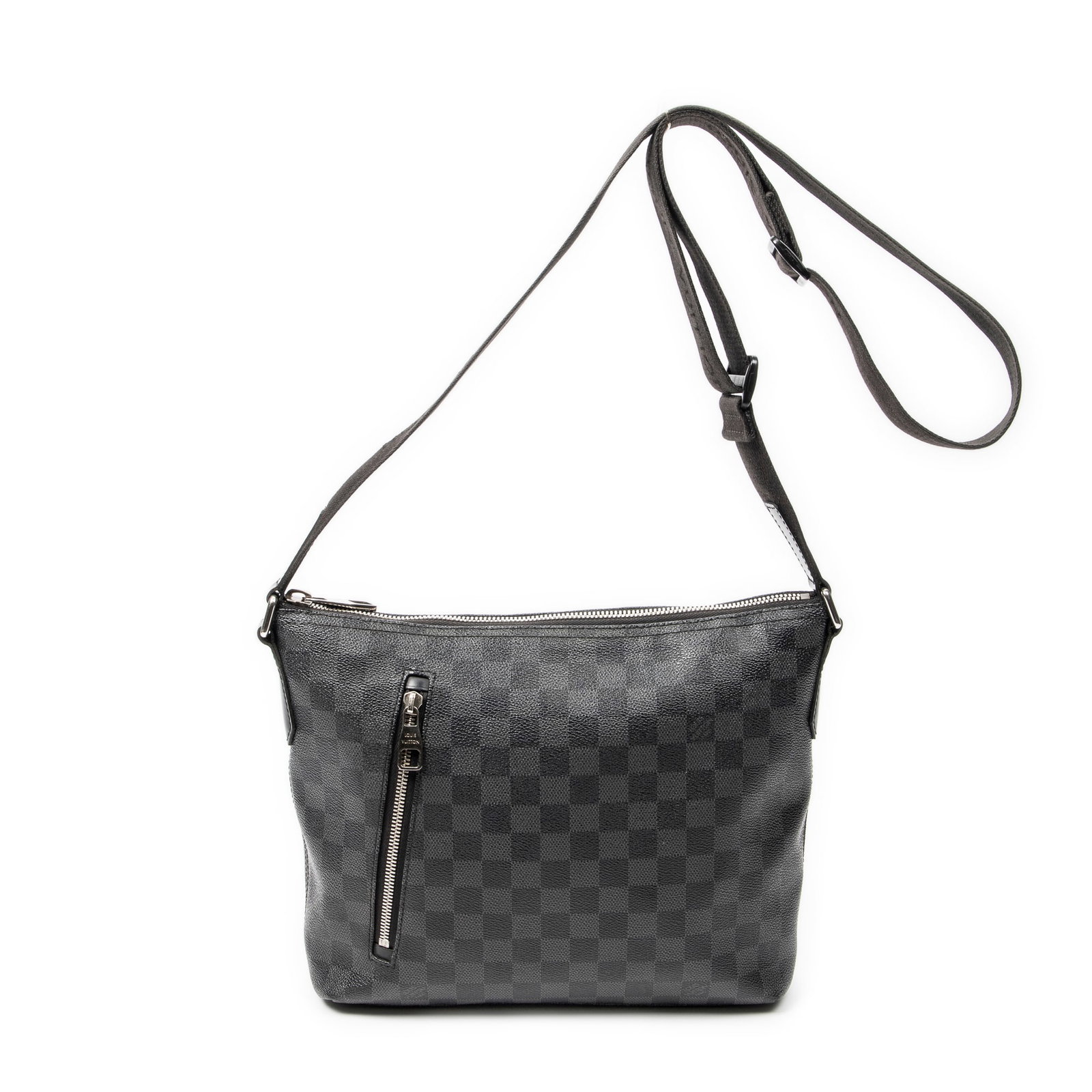 Louis Vuitton Mick PM in Black/Grey Damier Graphite: Genuine Pre-Owned Louis Vuitton Mick PM in Black/Grey Damier Graphite made in France in AA condition. Date Code is SR3143 (34th week of 2013) Measurements: 28*26*7cm (Length * Height * Width). This