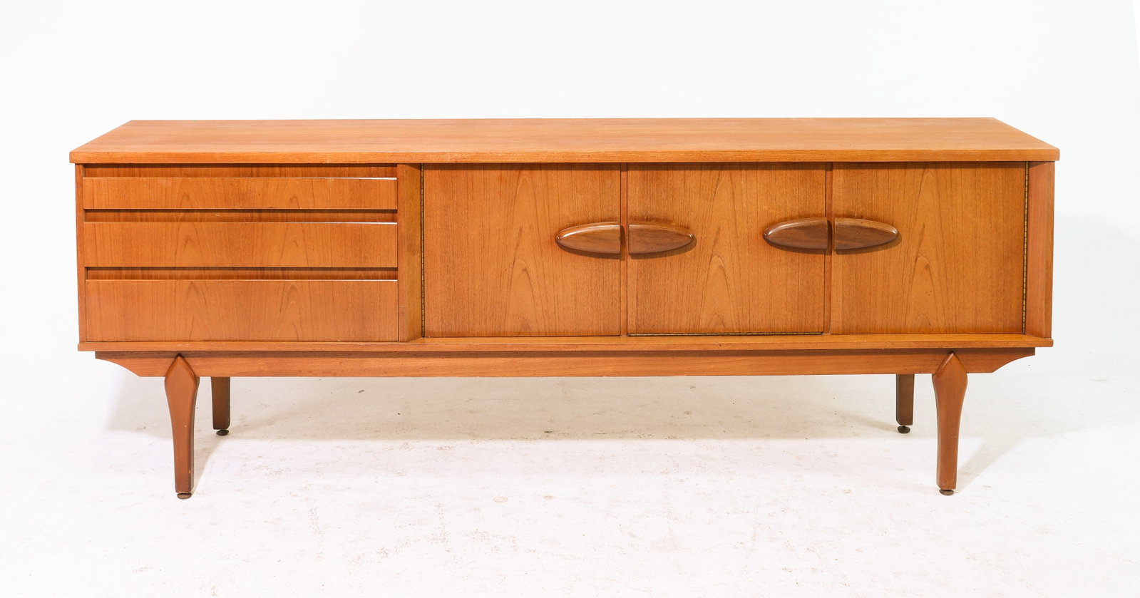 Mid Century Modern Sideboard - Jentique: Danish Modern Style Sideboard / Credenza by Jentique - 31 in tall x 83.75 x 16.75