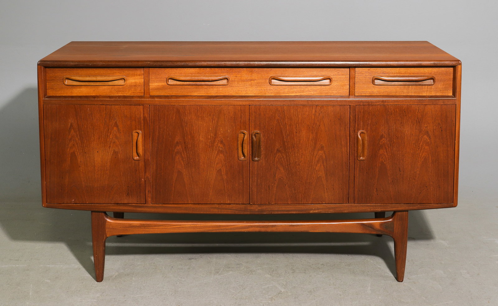 Mid Century Small "Fresco" Sideboard - G-Plan: This Danish Modern Style Teak Credenza is made by Mid Century Modern Furniture Maker G Plan ( Gplan ) & is part of their "Fresco" Range. - 33.25 in tall x 60 x 18