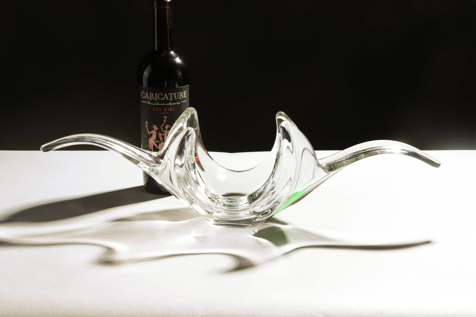 Clear Art Glass "Splash" Center Bowl / Candy Dish (1 of 3)