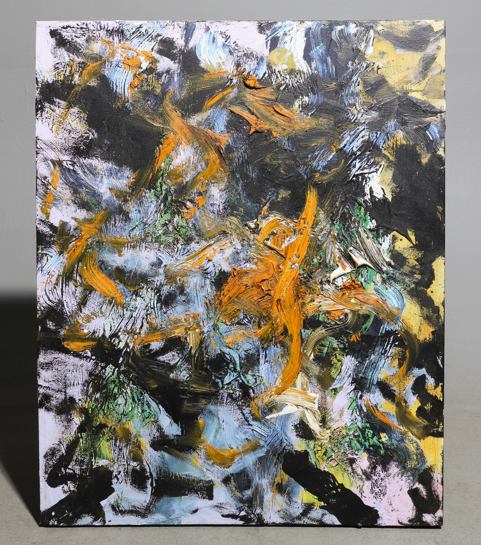 Jon Norton Unframed Abstract Acrylic on Canvas #1: Jon Norton Unframed Abstract Acrylic on Canvas Art - 30 in tall x 24 x 1.5