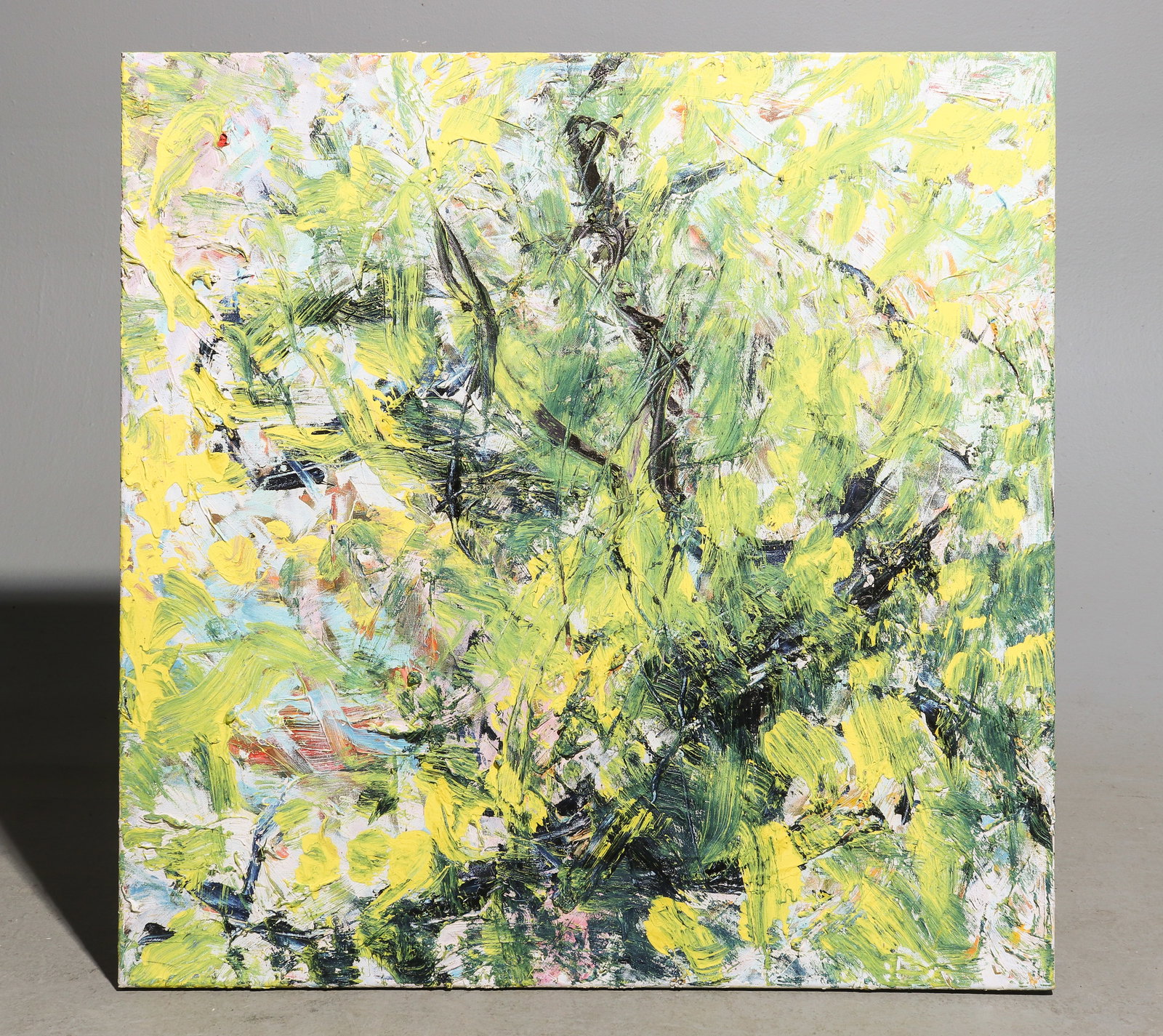 Jon Norton Unframed Abstract Acrylic on Canvas #3: Jon Norton Unframed Abstract Acrylic on Canvas Art - 30 in tall x 30 x 1
