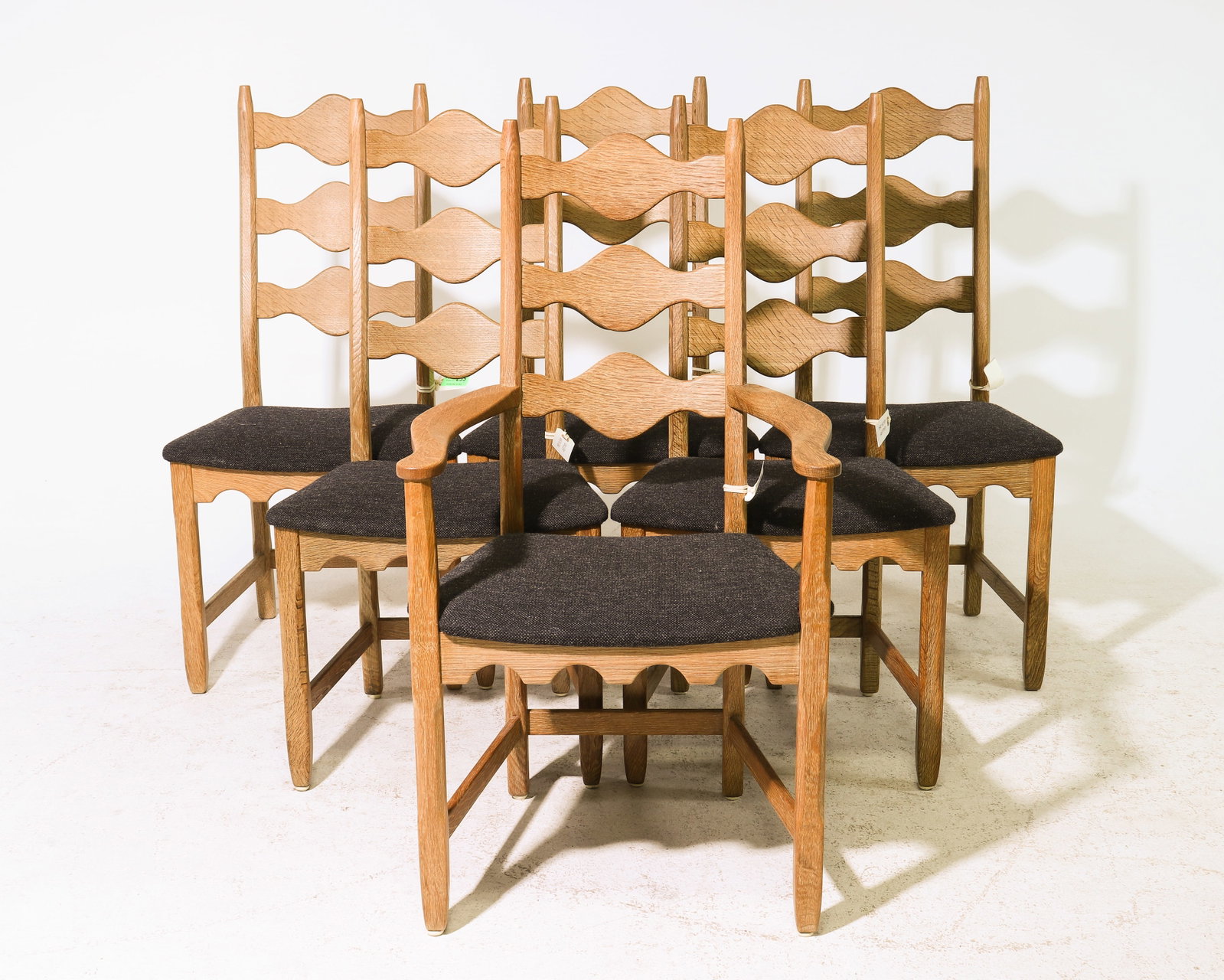 Danish Oak Set of Six High Back Chairs (1 of 4)